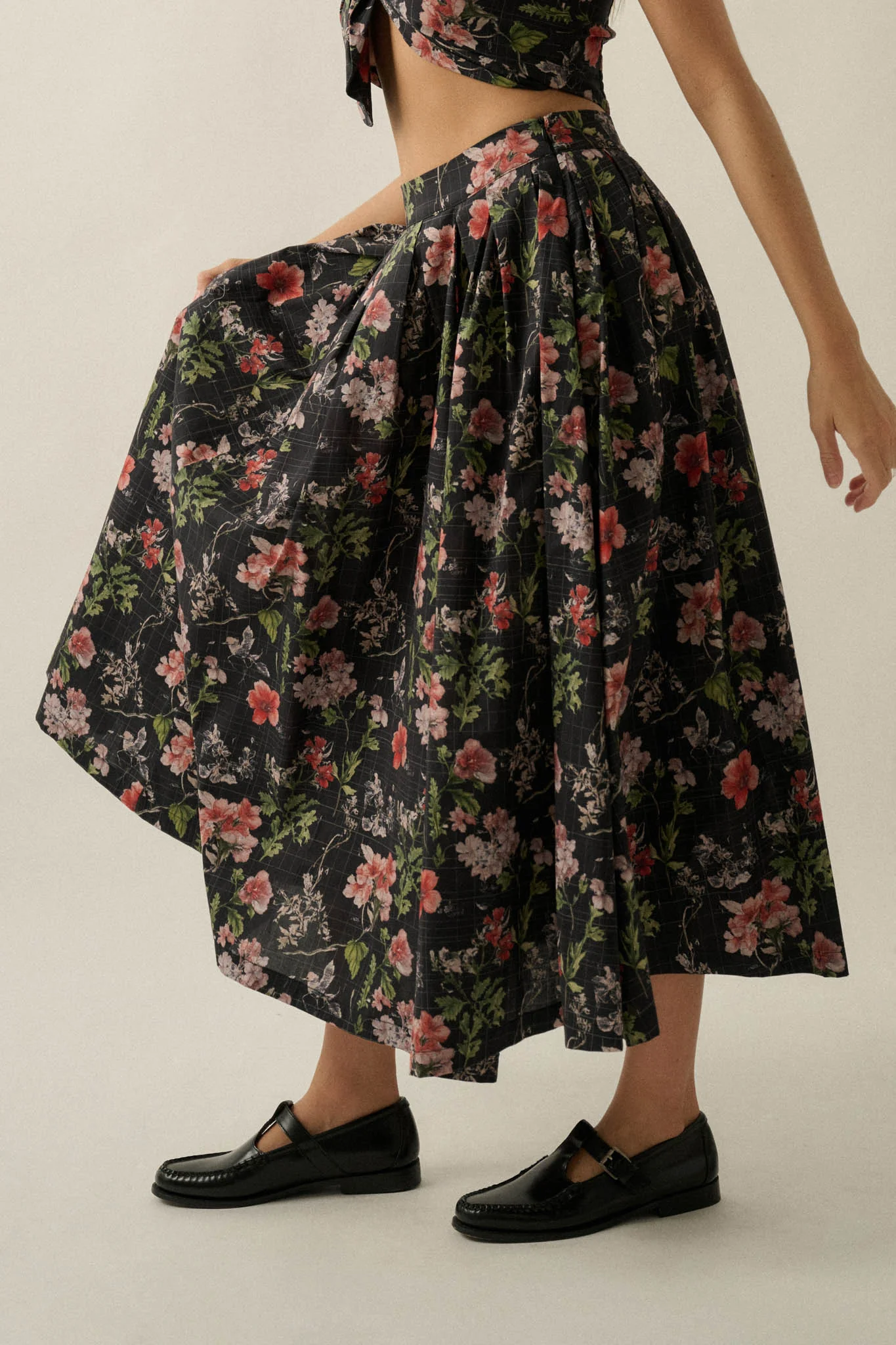 Beautiful Bouquet Floral-Print Pleated Midi Skirt - Image 8