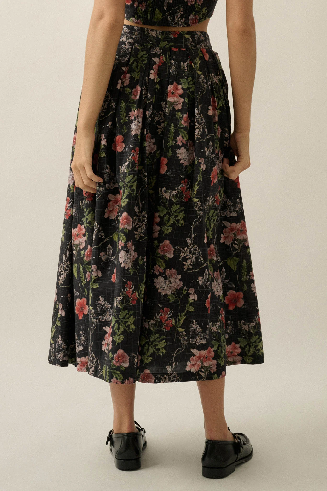 Beautiful Bouquet Floral-Print Pleated Midi Skirt - Image 9