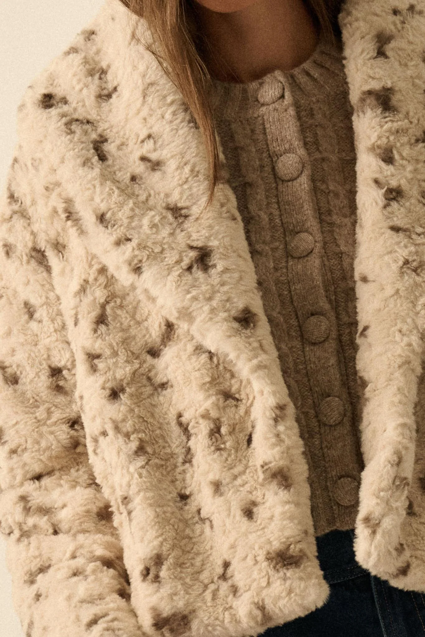 Beautiful Creature Spotted Faux Fur Jacket - Image 11