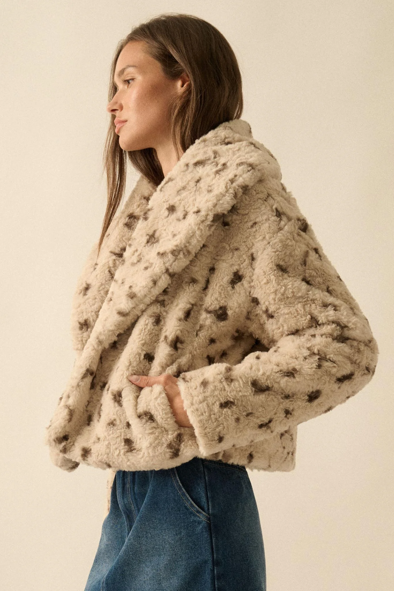 Beautiful Creature Spotted Faux Fur Jacket - Image 14