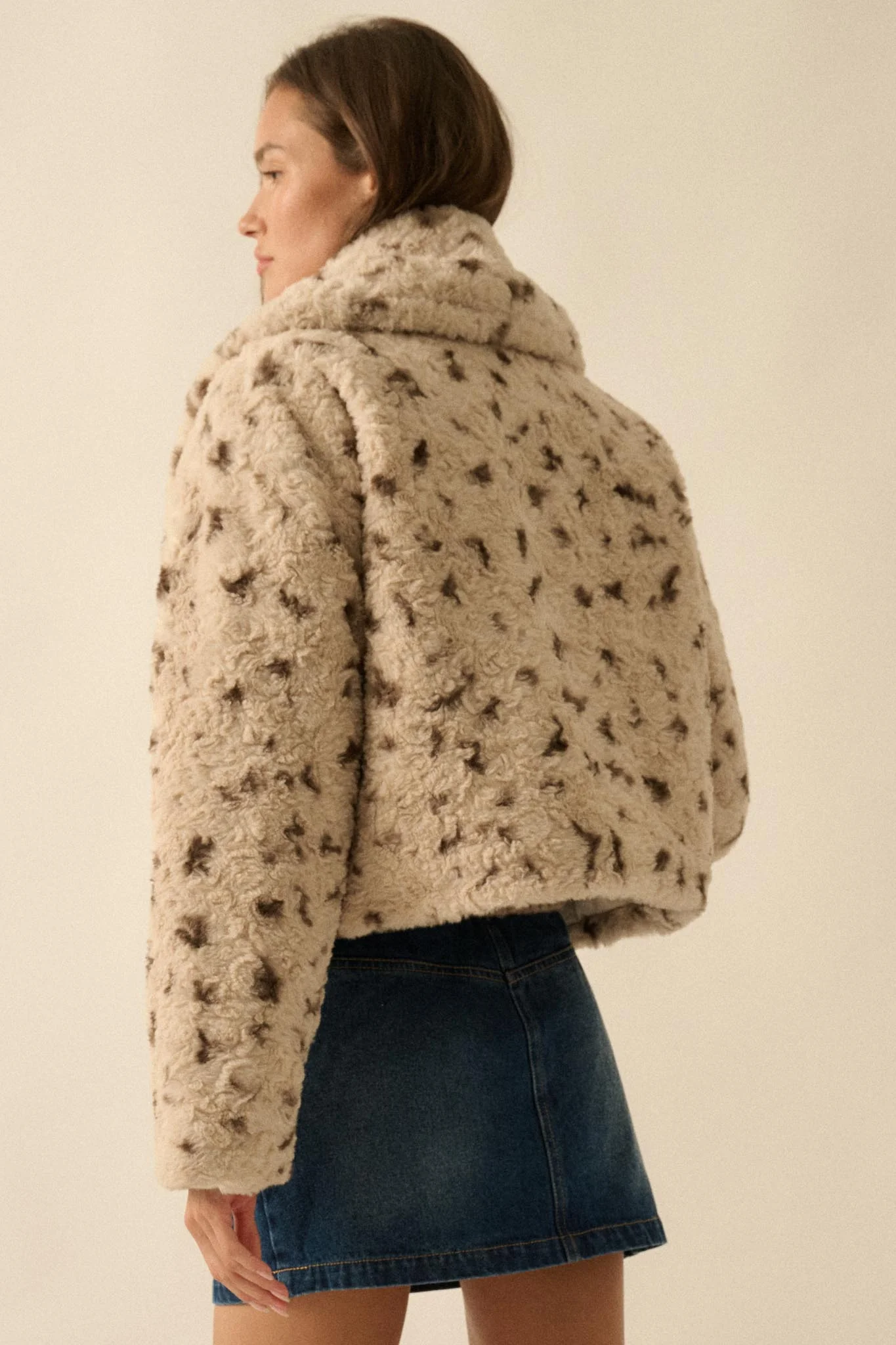Beautiful Creature Spotted Faux Fur Jacket - Image 15