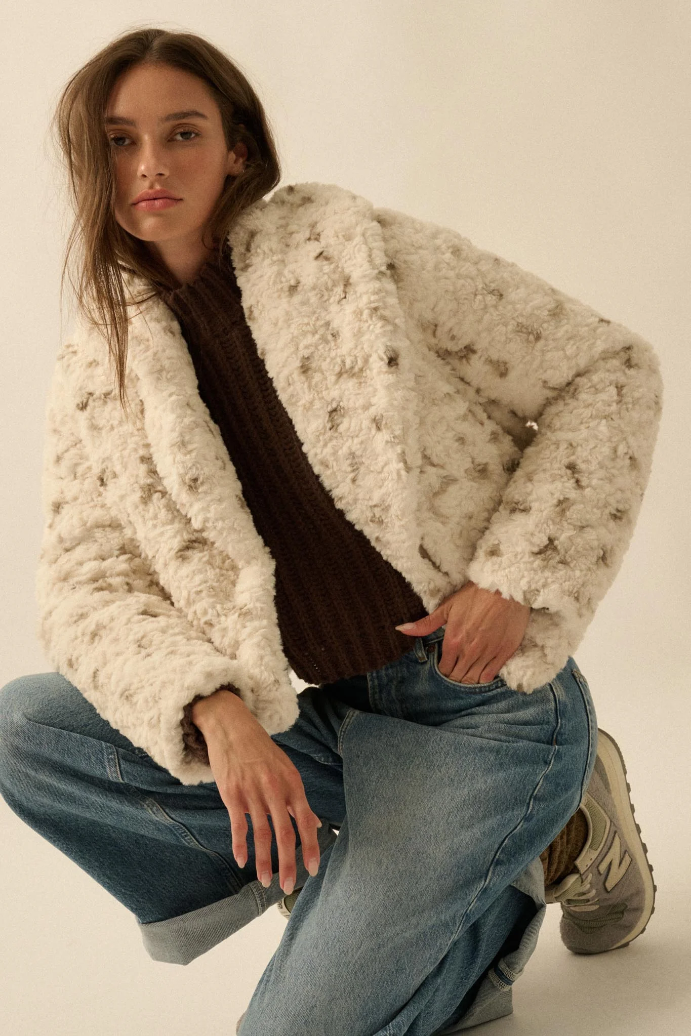 Beautiful Creature Spotted Faux Fur Jacket - Image 4