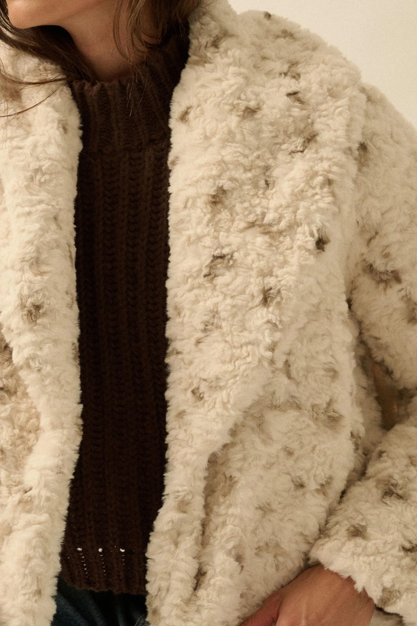 Beautiful Creature Spotted Faux Fur Jacket - Image 5