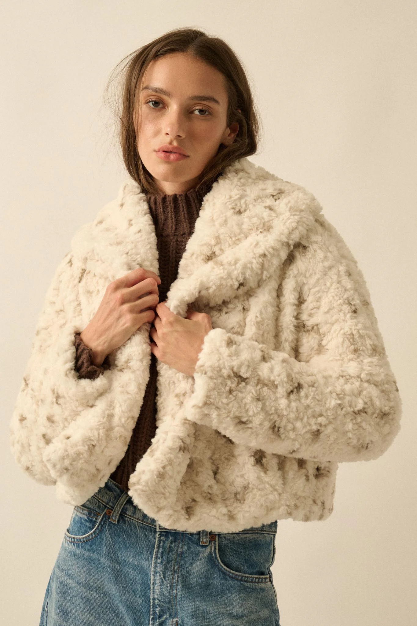 Beautiful Creature Spotted Faux Fur Jacket - Image 6