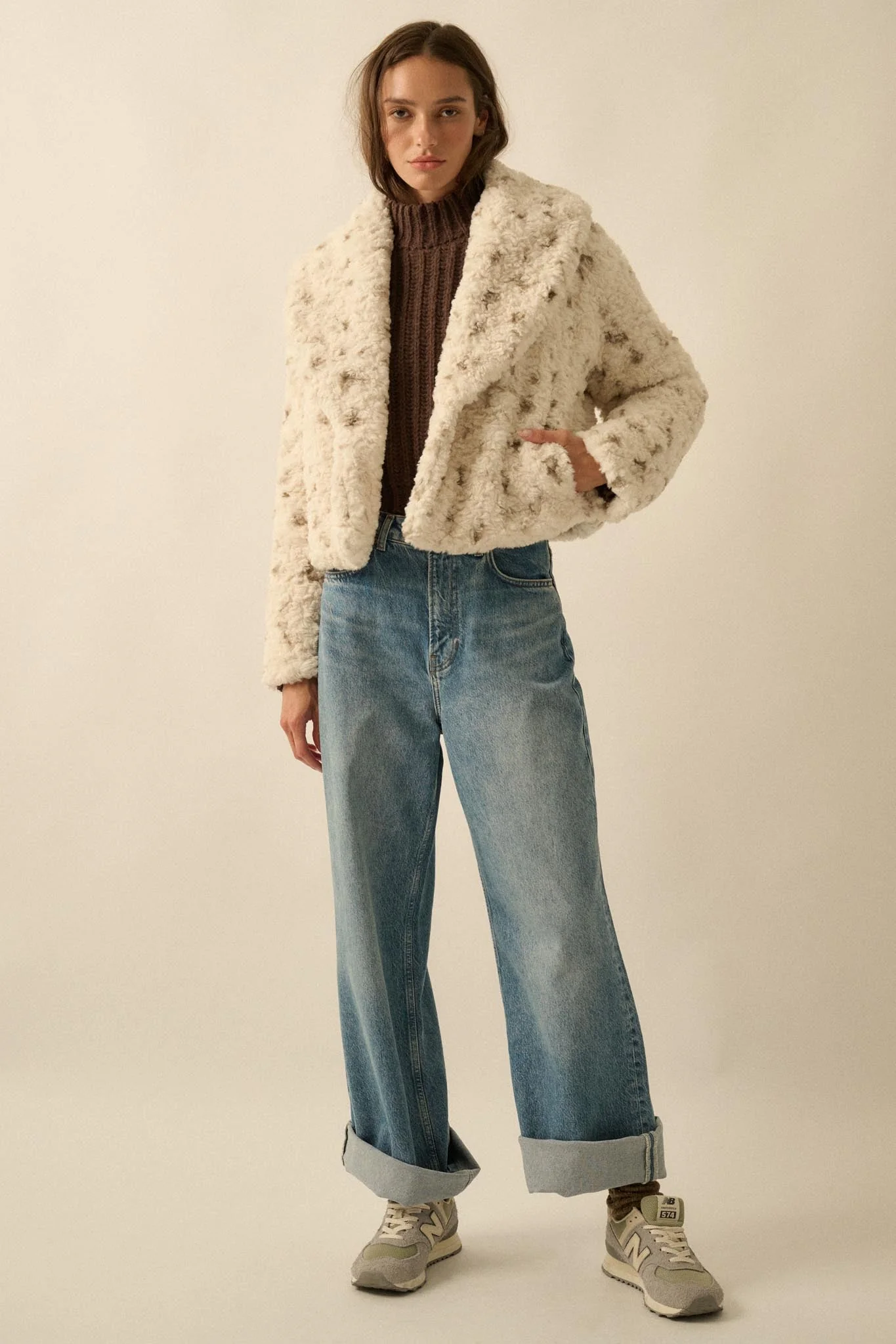 Beautiful Creature Spotted Faux Fur Jacket - Image 7