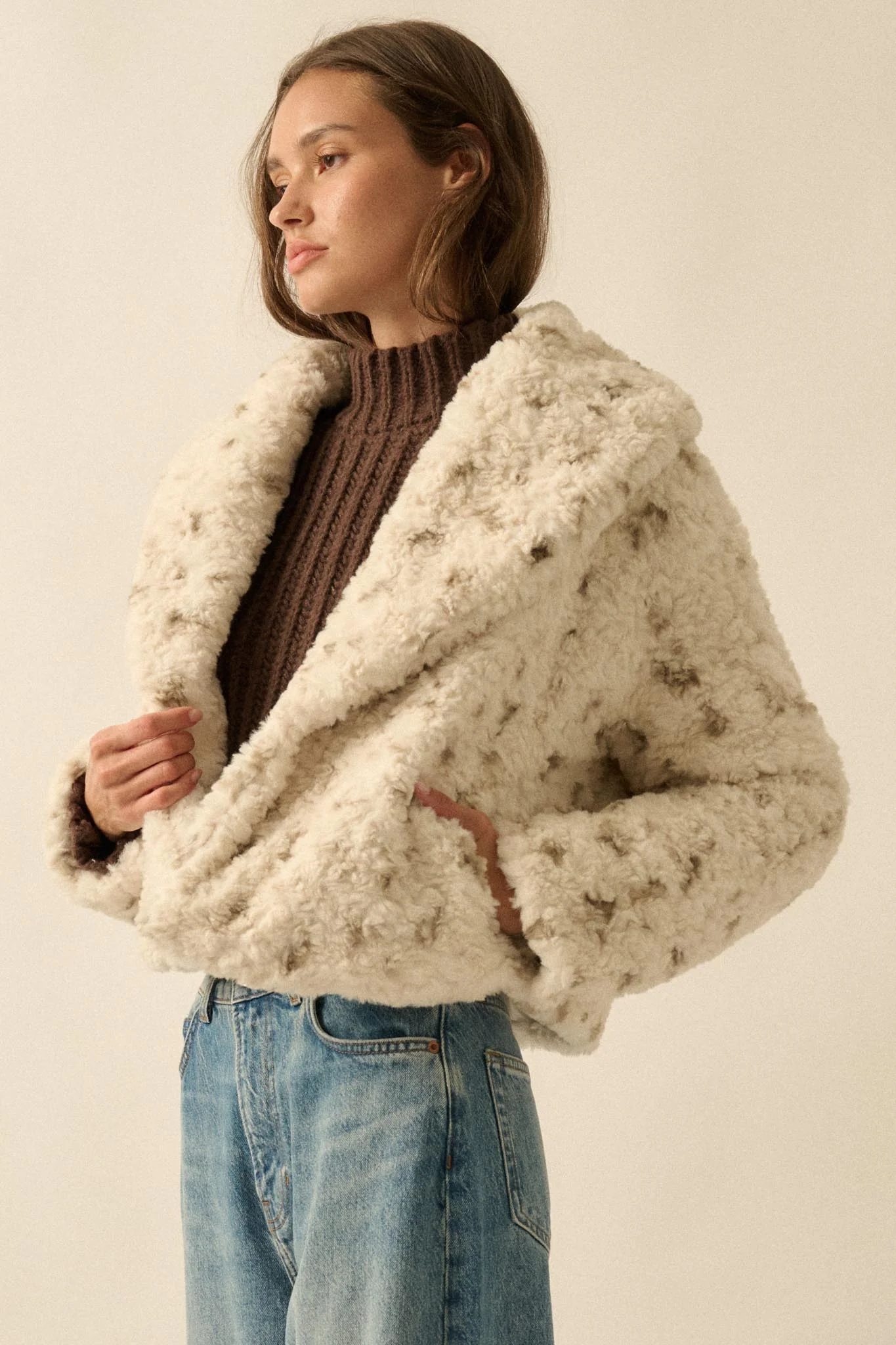 Beautiful Creature Spotted Faux Fur Jacket - Image 8