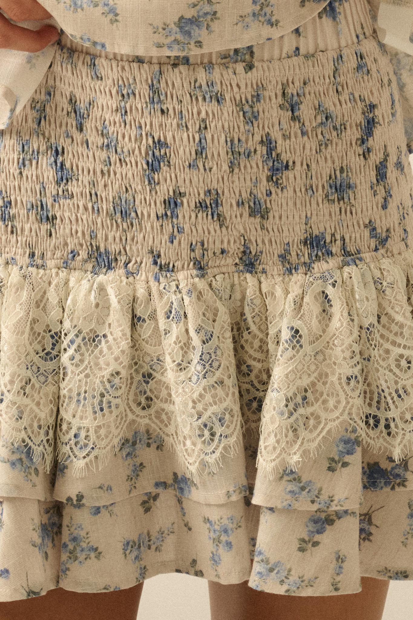 Beautiful Day Floral Drop-Waist Ruffle Mini Skirt - Image 11
