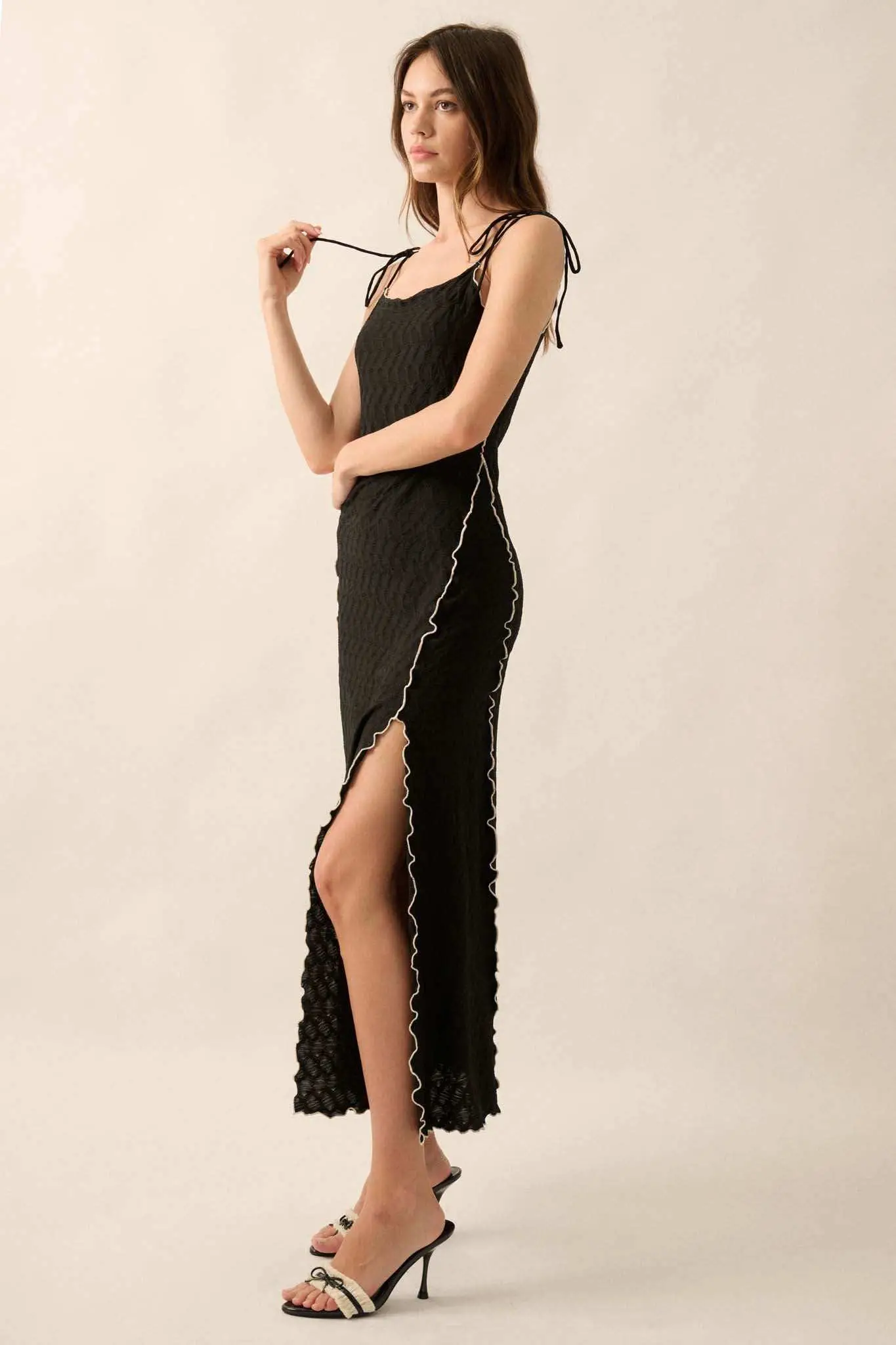 Beautiful Feeling Textured Knit Cami Maxi Dress - Image 5