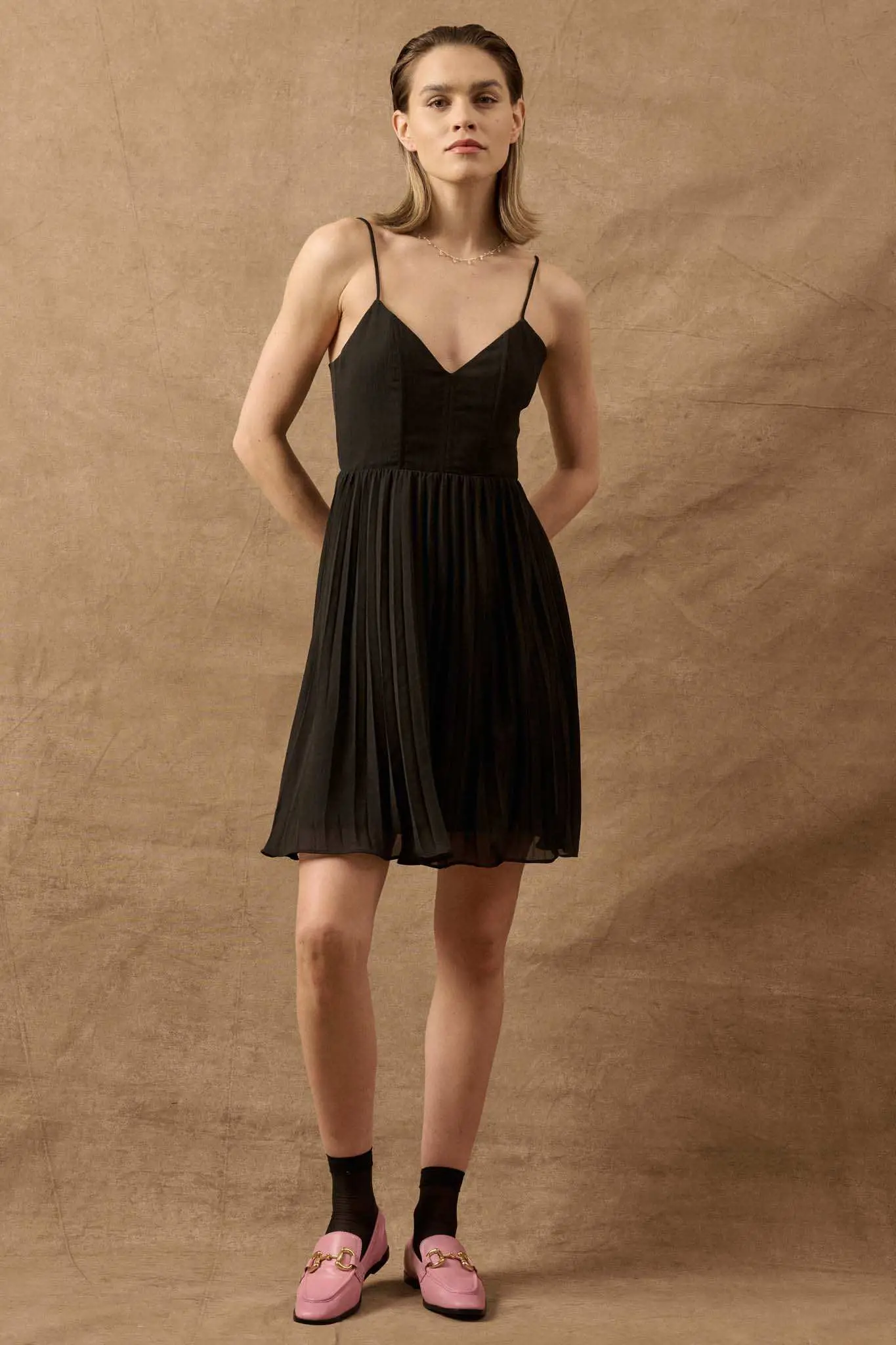 Beautiful Night Accordion-Pleated Mini Dress - Image 5