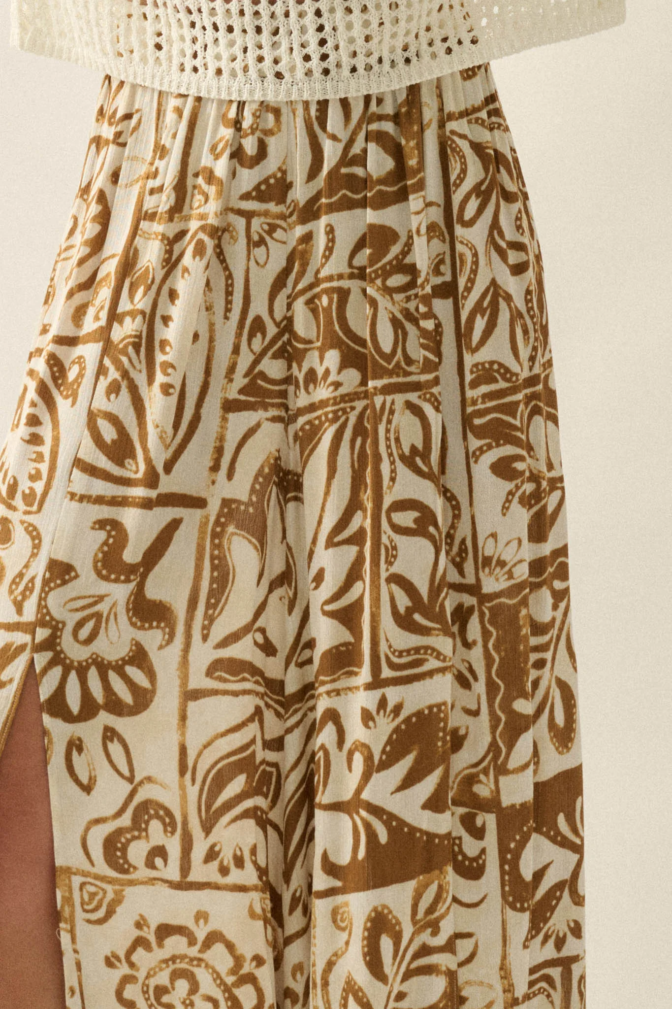 Beautiful Nomad Abstract Floral-Print Split-Hem Pants - Image 5