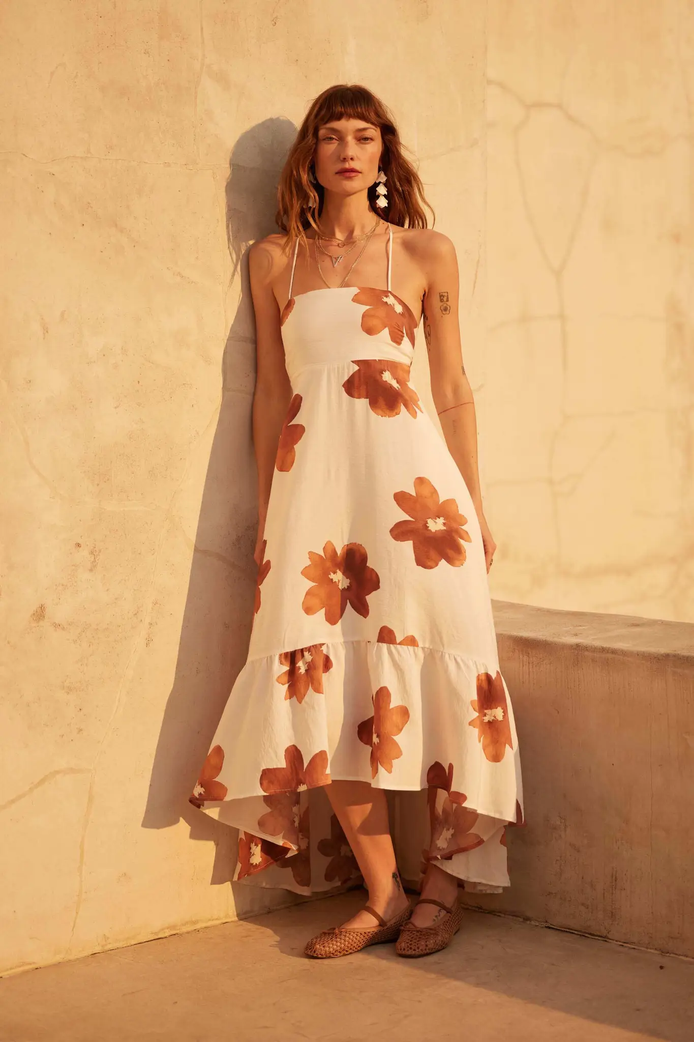 Beautiful Season Floral High-Low Ruffle Maxi Dress - Image 3