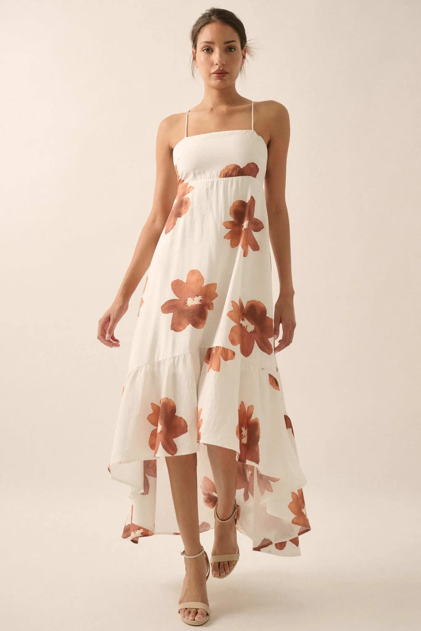 Beautiful Season Floral High-Low Ruffle Maxi Dress - Image 4