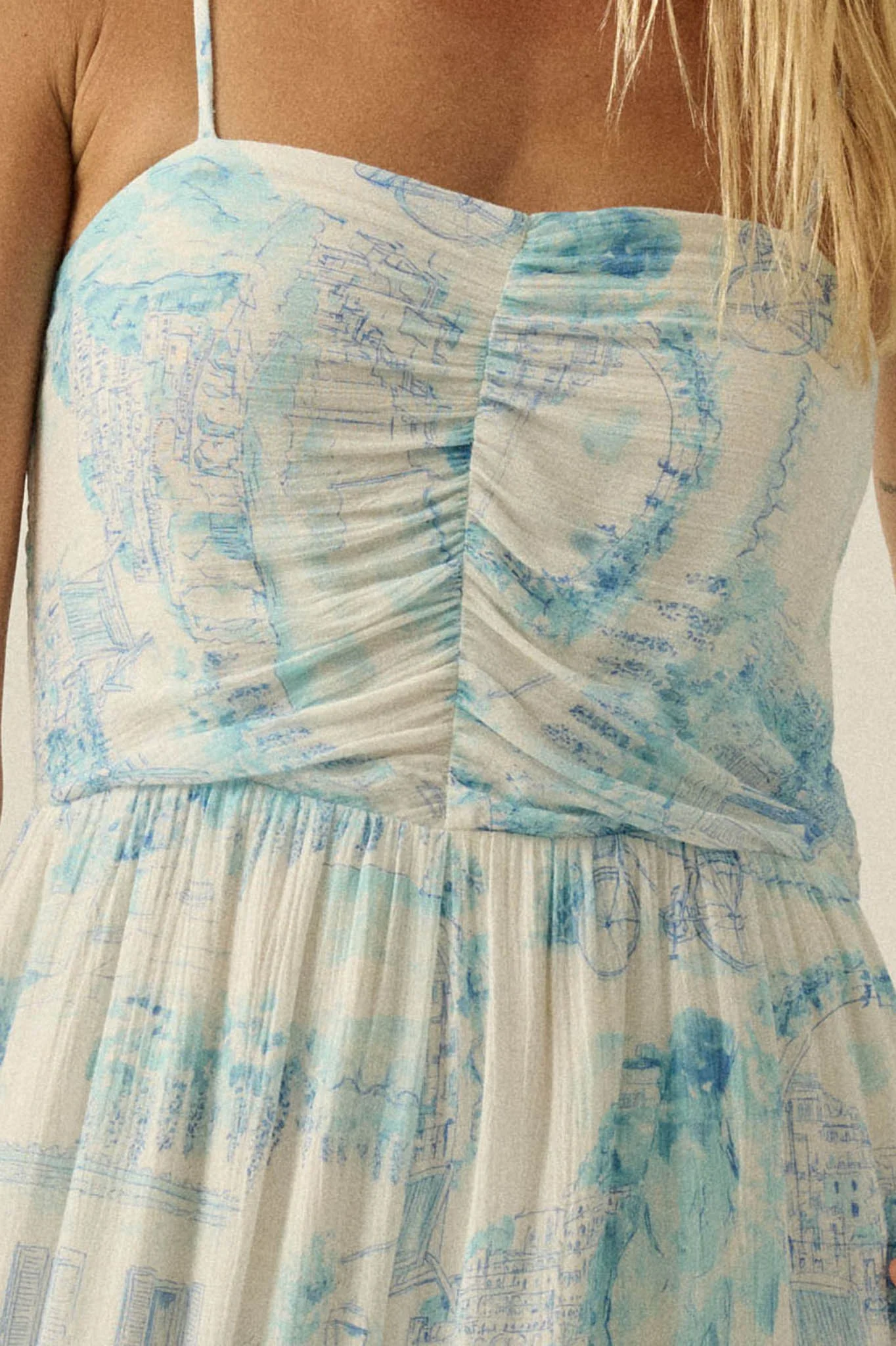 Beautiful View Toile Wide-Leg Tiered Jumpsuit - Image 8
