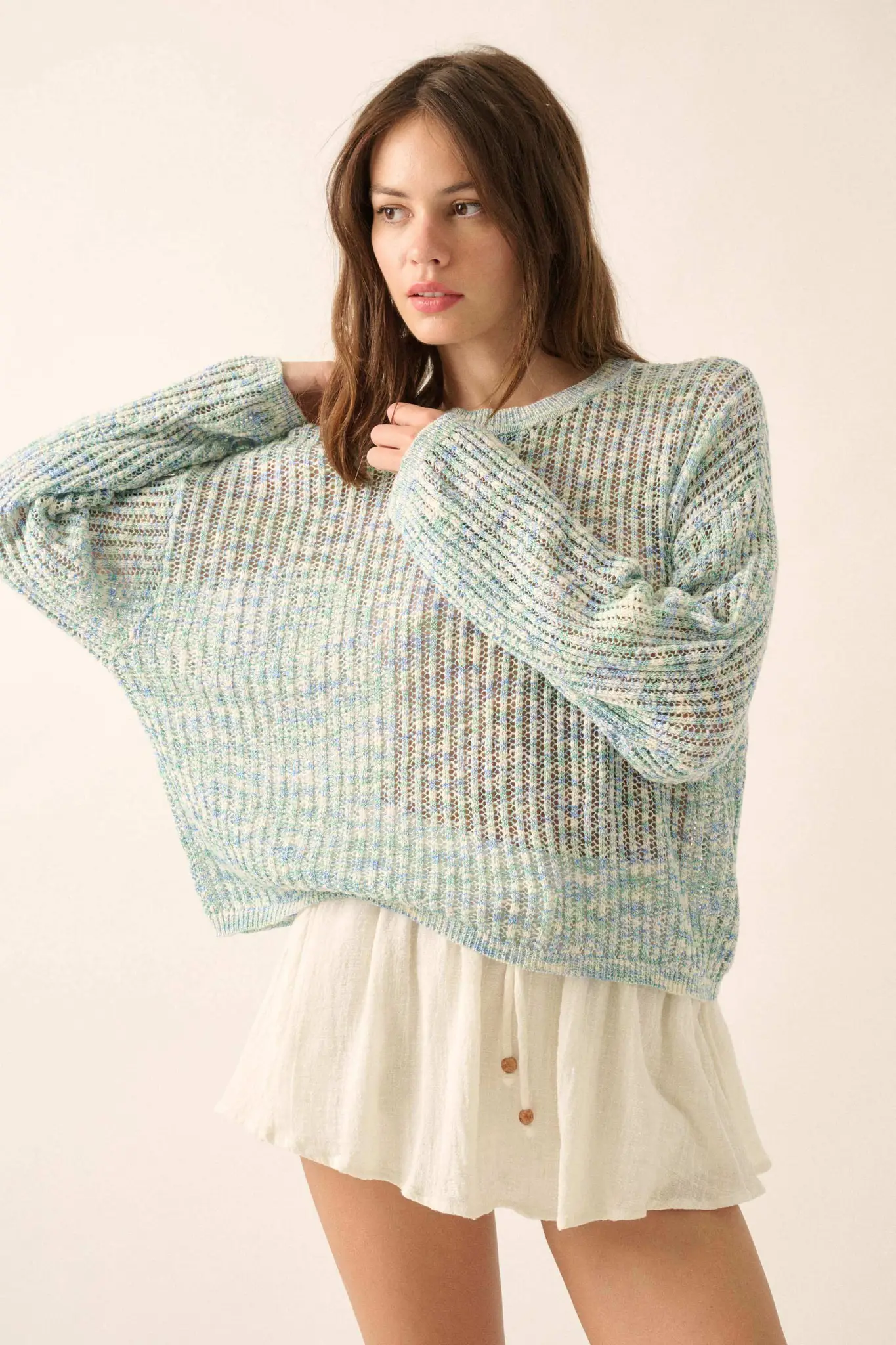 Beautifully Free Ribbed Open-Knit Oversize Sweater - Image 10