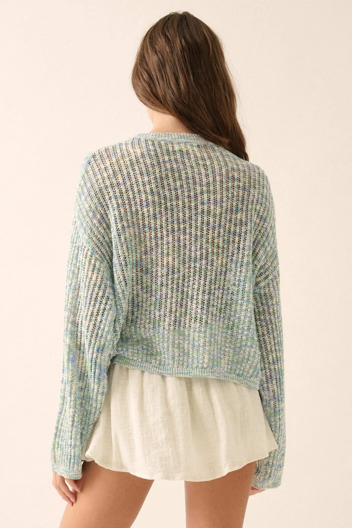 Beautifully Free Ribbed Open-Knit Oversize Sweater - Image 15