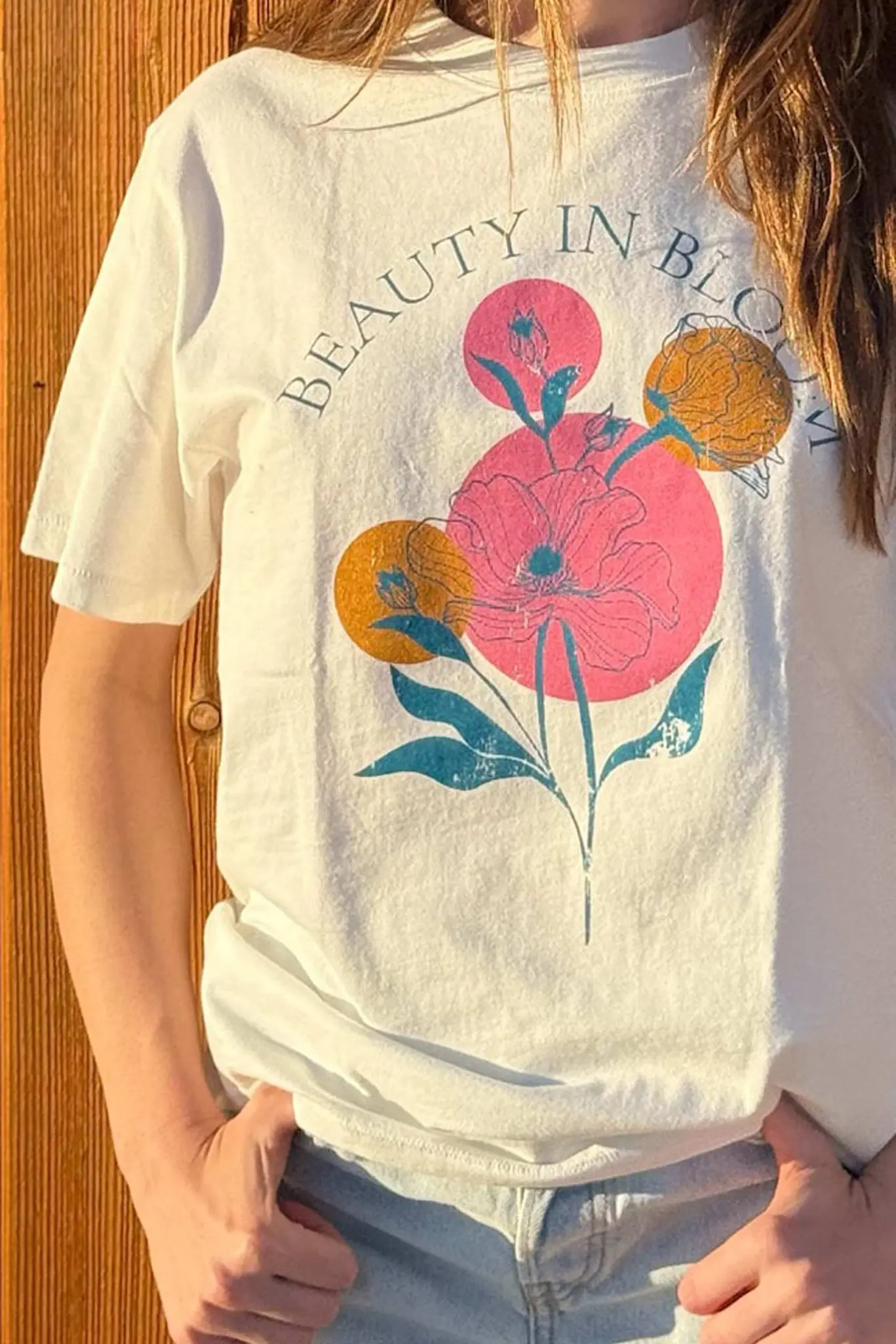 Beauty in Bloom Floral Vintage-Print Graphic Tee - Image 2