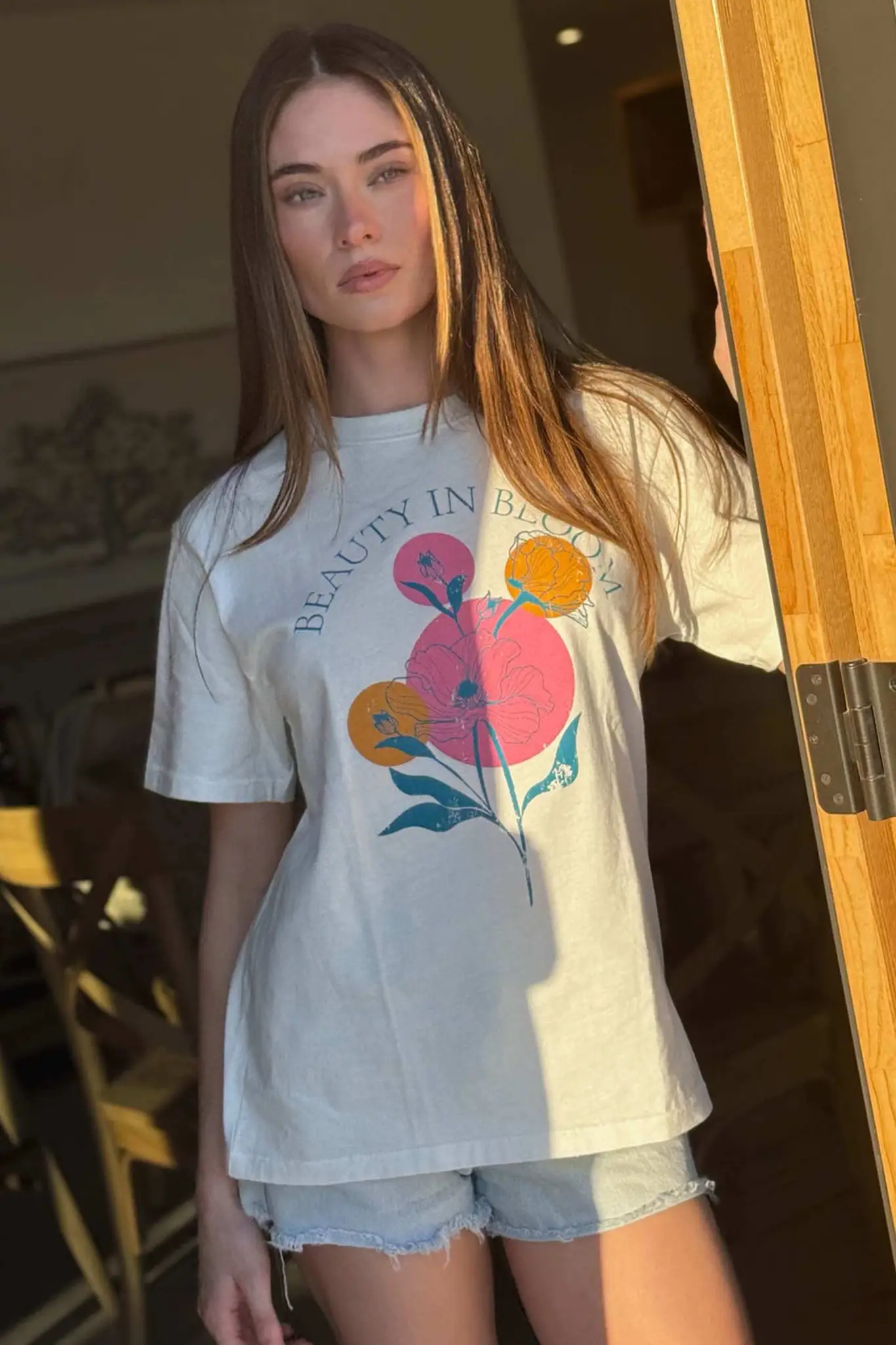 Beauty in Bloom Floral Vintage-Print Graphic Tee - Image 4