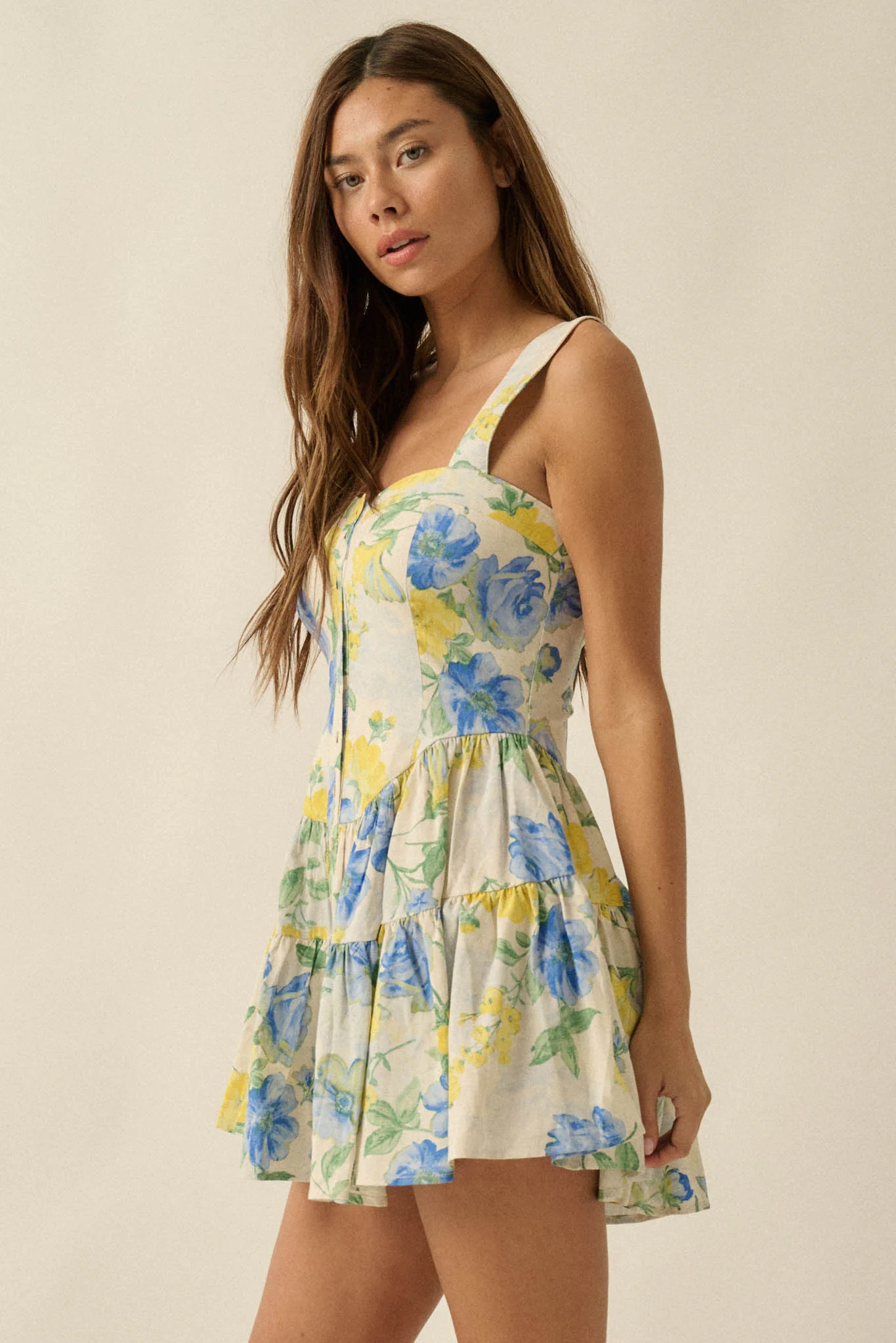 Beauty Within Floral Buttoned Tiered Ruffle Romper - Image 8