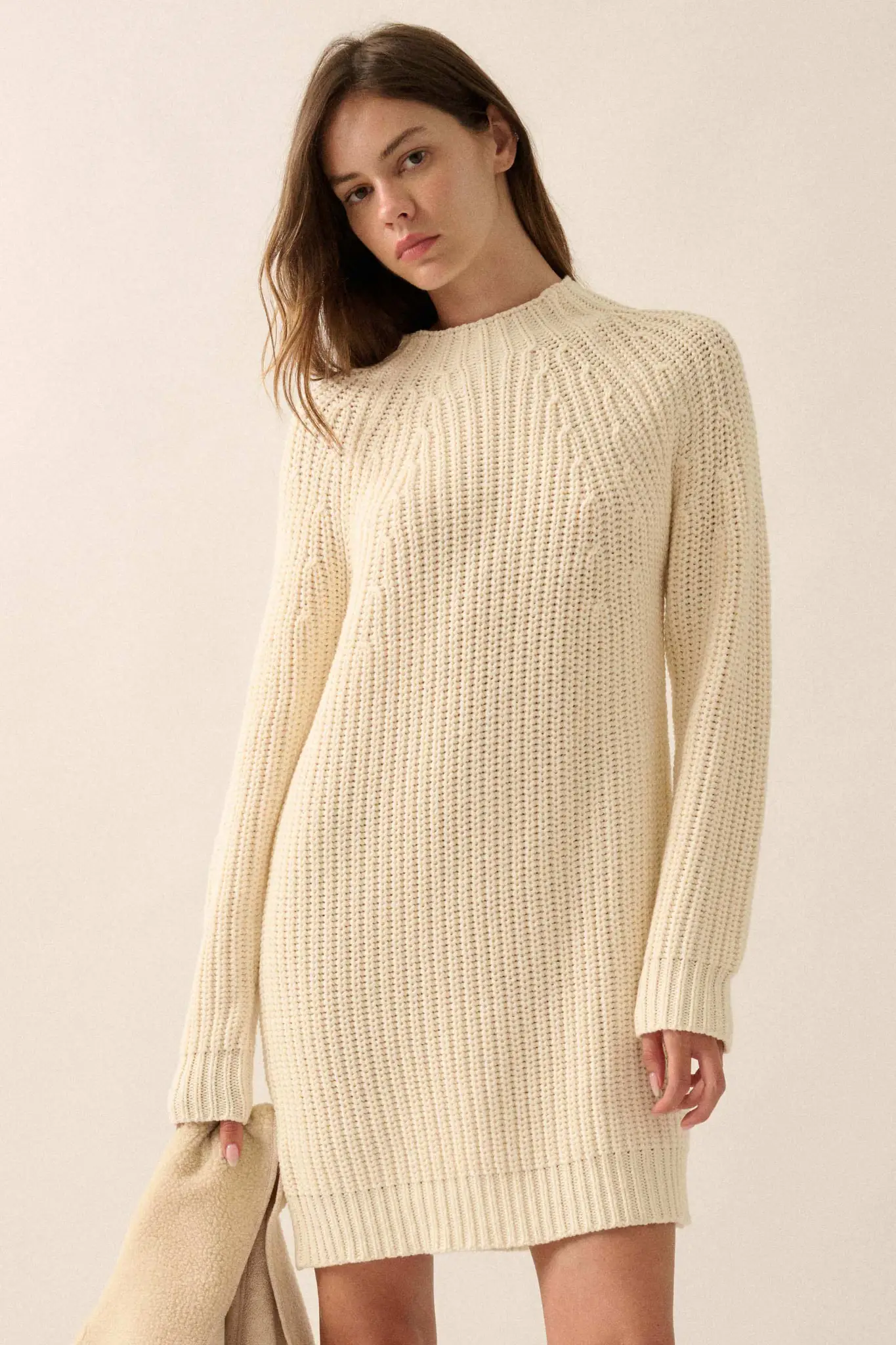 Believe in You Ribbed Knit Mini Sweater Dress - Image 10