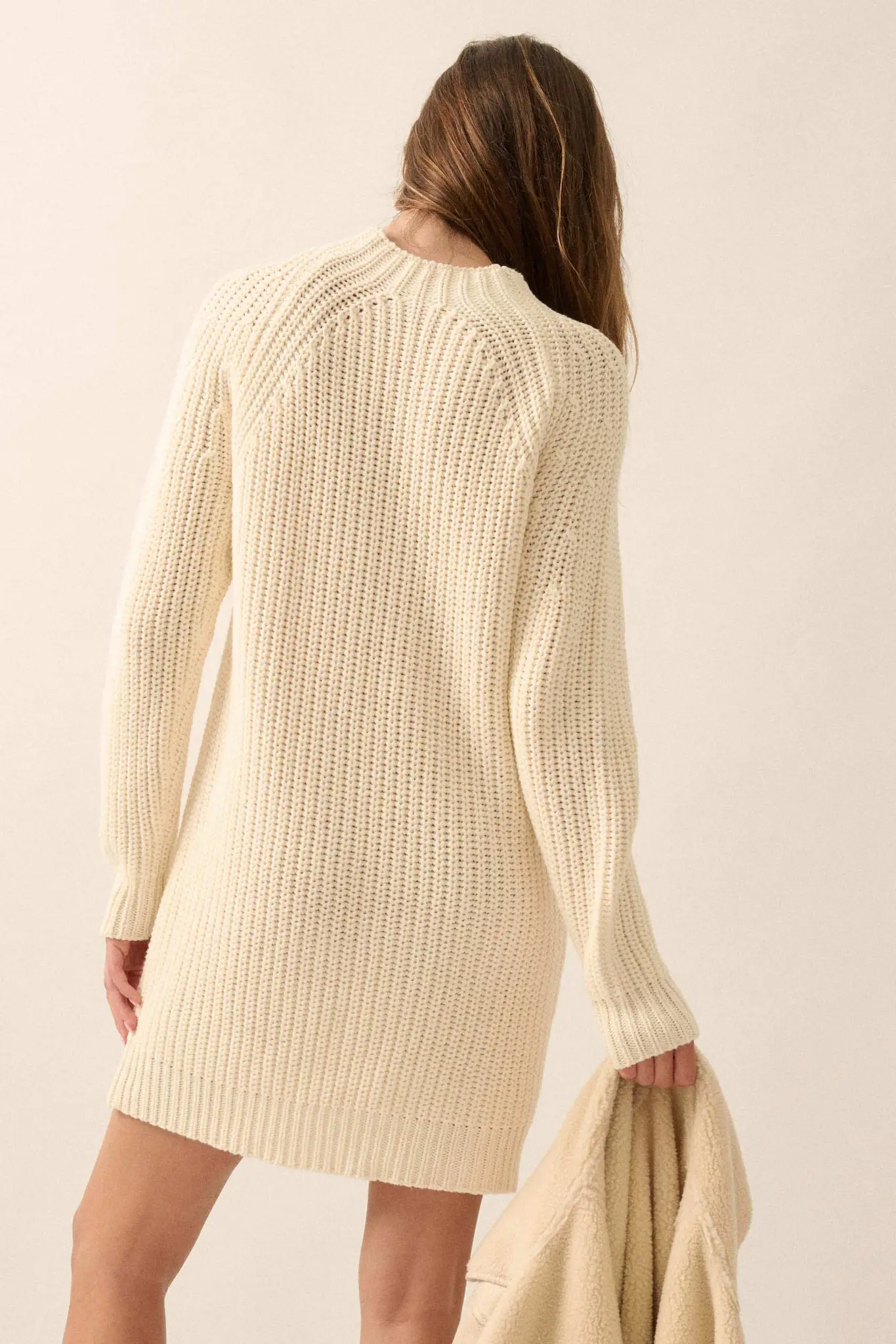 Believe in You Ribbed Knit Mini Sweater Dress - Image 12
