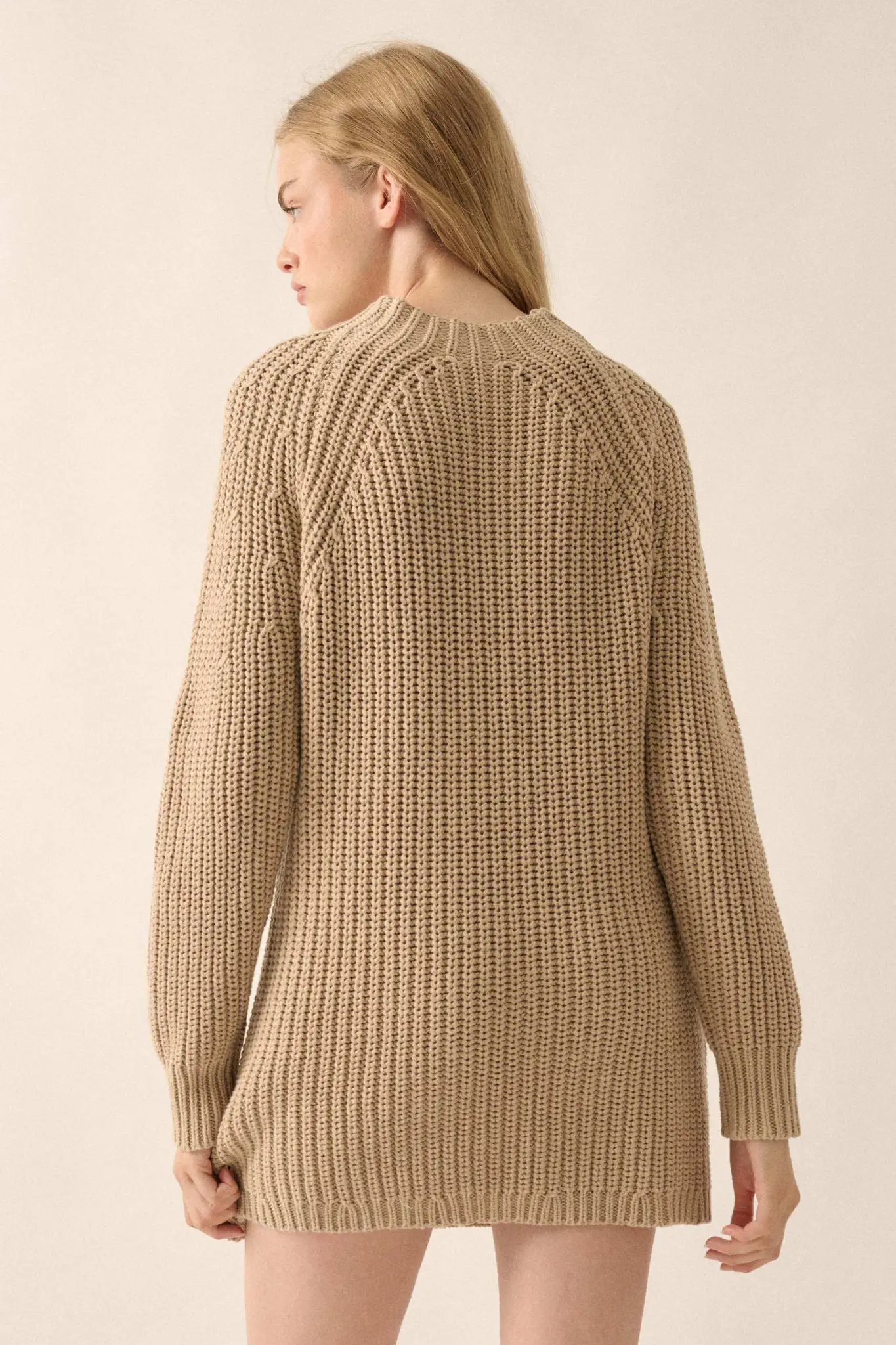 Believe in You Ribbed Knit Mini Sweater Dress - Image 2