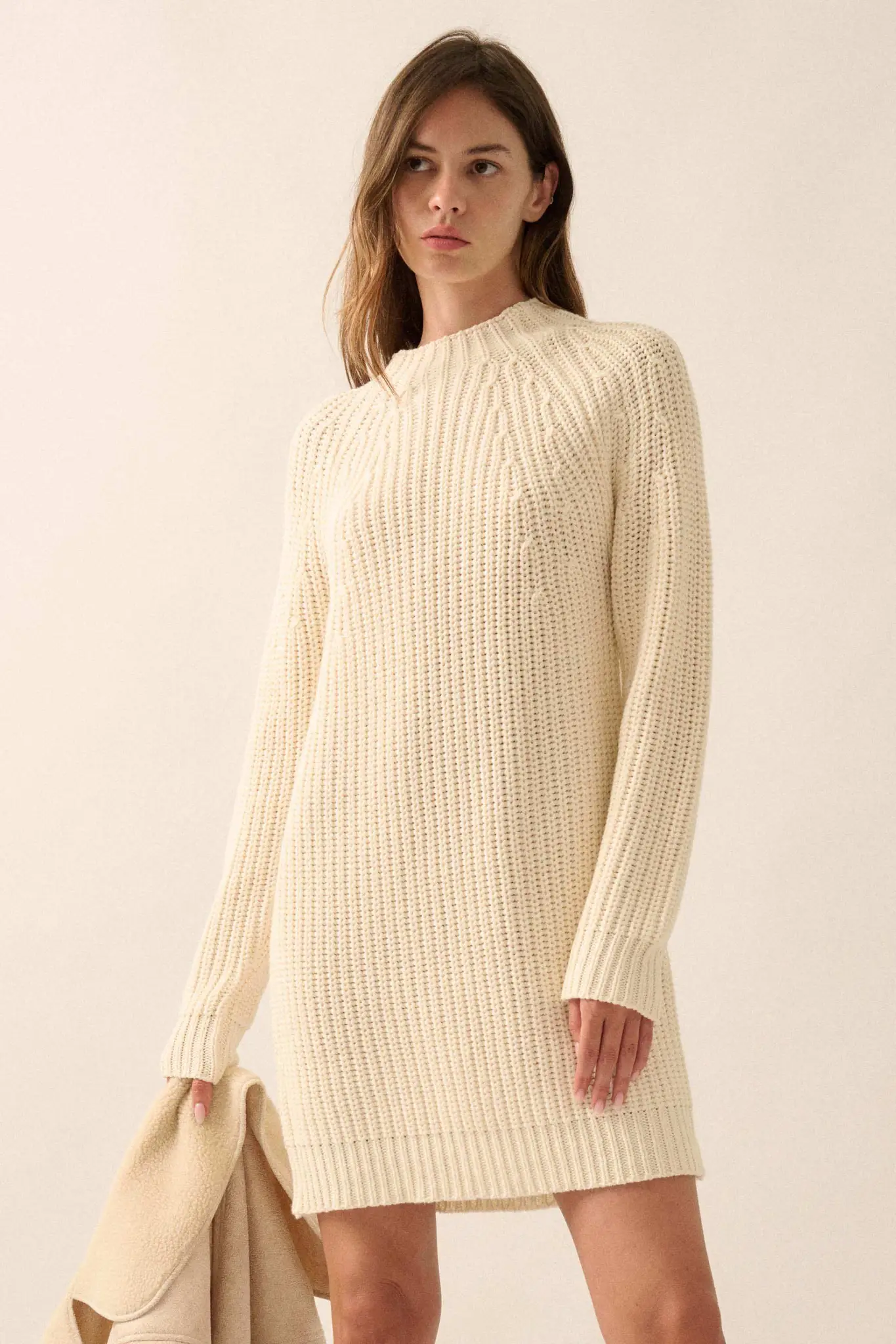 Believe in You Ribbed Knit Mini Sweater Dress - Image 7