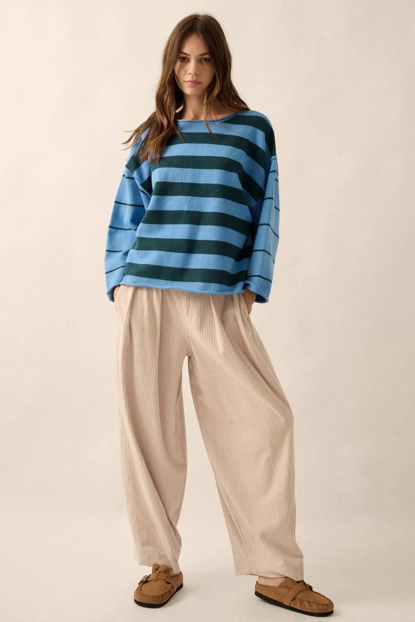 Bend the Rules Striped Rolled-Edge Sweater - Image 10