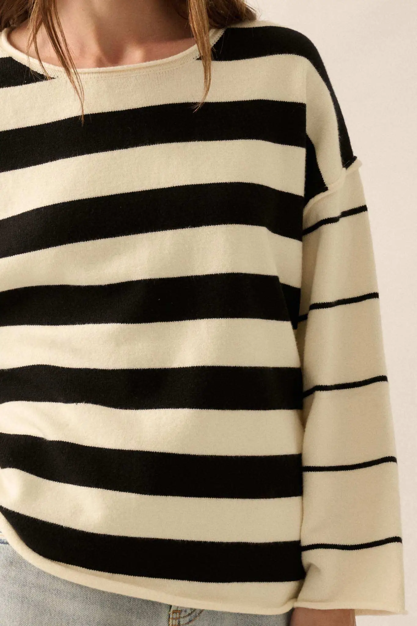 Bend the Rules Striped Rolled-Edge Sweater - Image 13