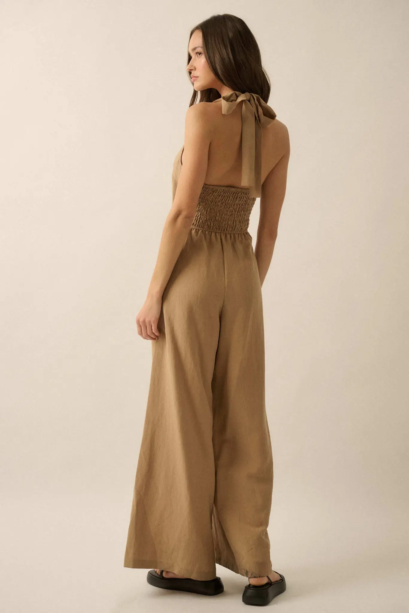 Better Nature Wide-Leg Linen-Blend Vest Jumpsuit - Image 15