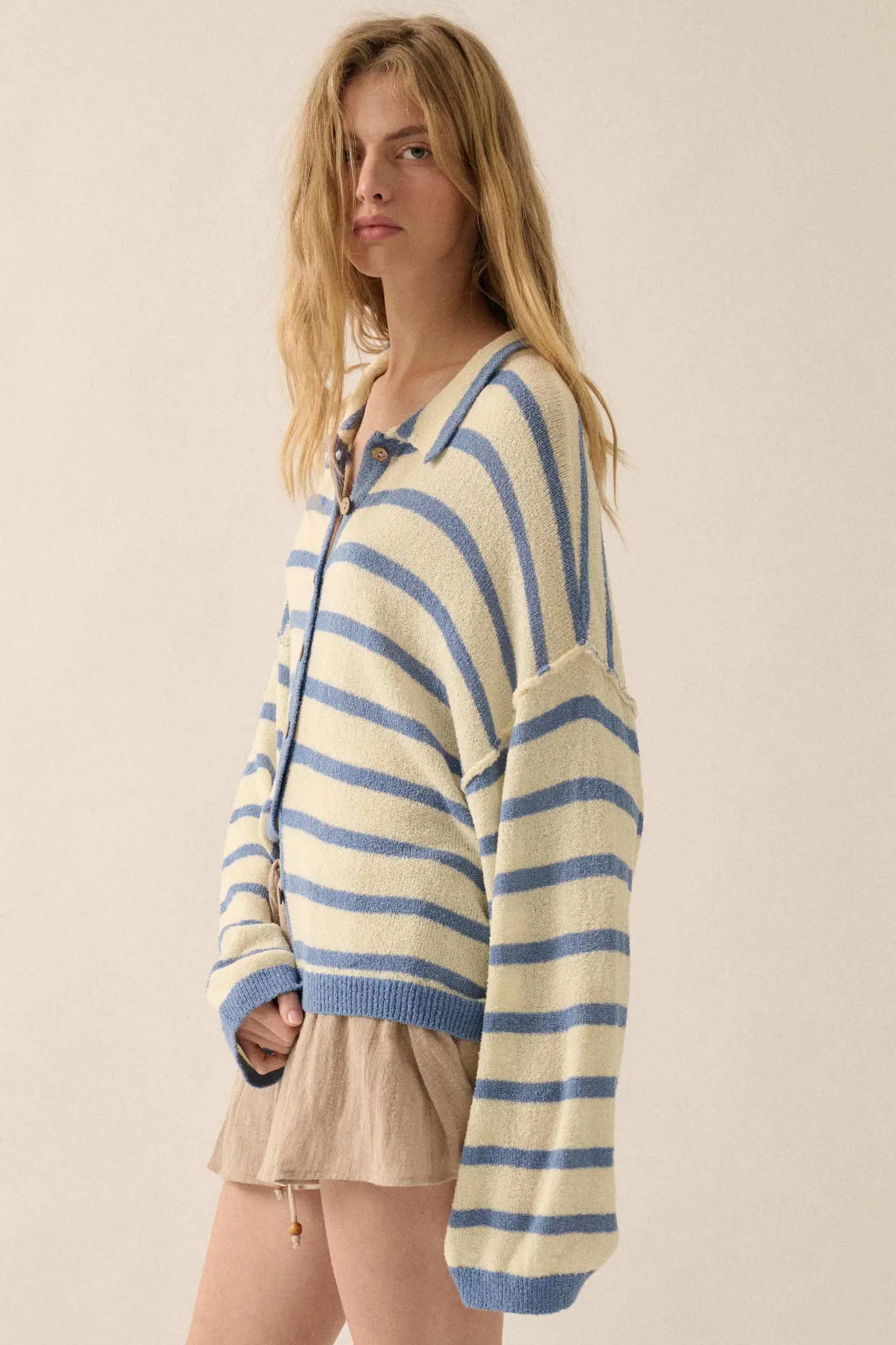 Between the Lines Striped Knit Collared Cardigan - Image 14