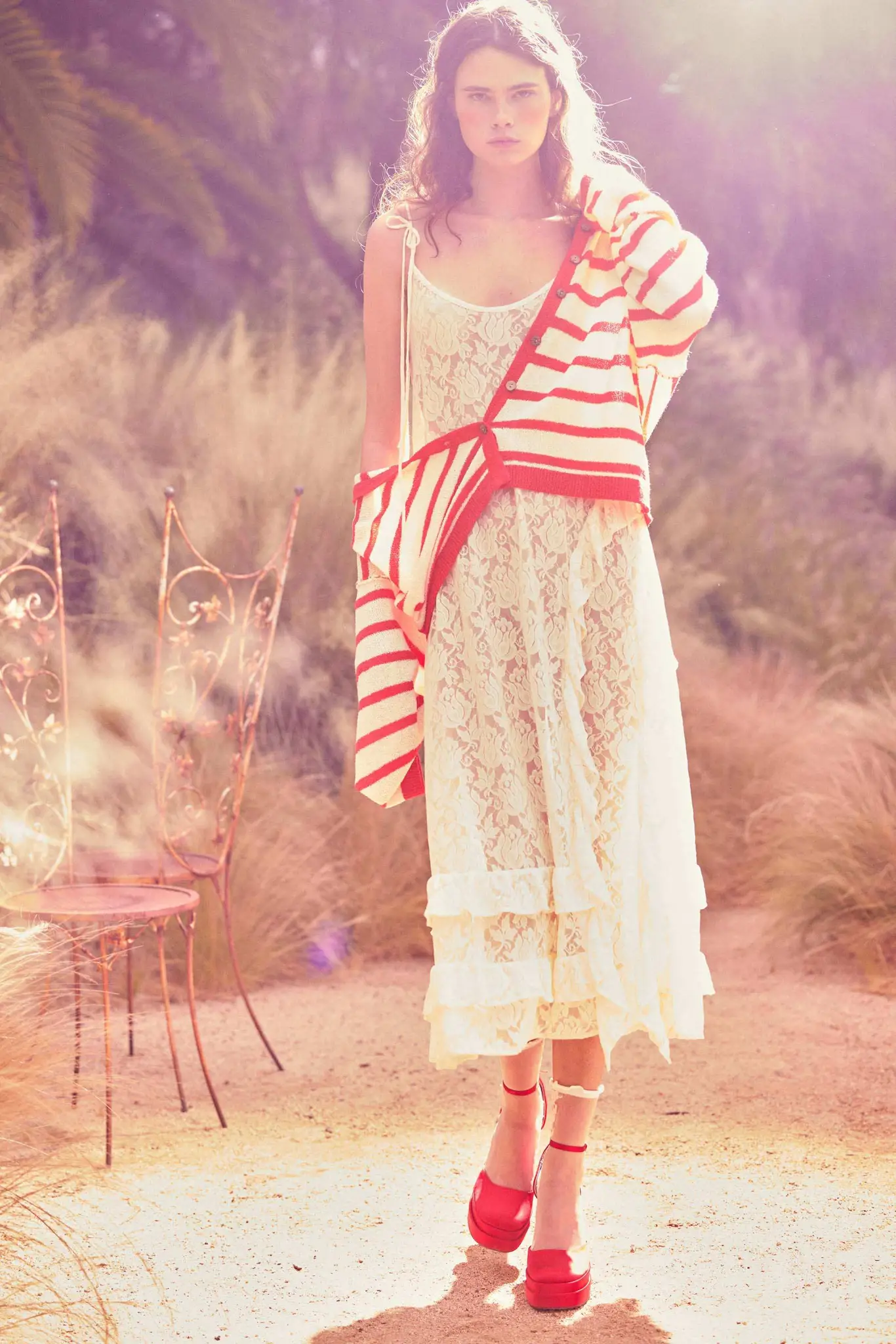 Between the Lines Striped Knit Collared Cardigan - Image 3