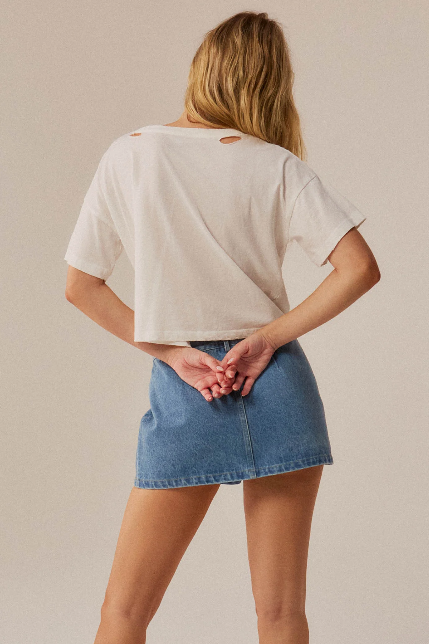 BH Tennis Club Distressed Cropped Graphic Tee - Image 2