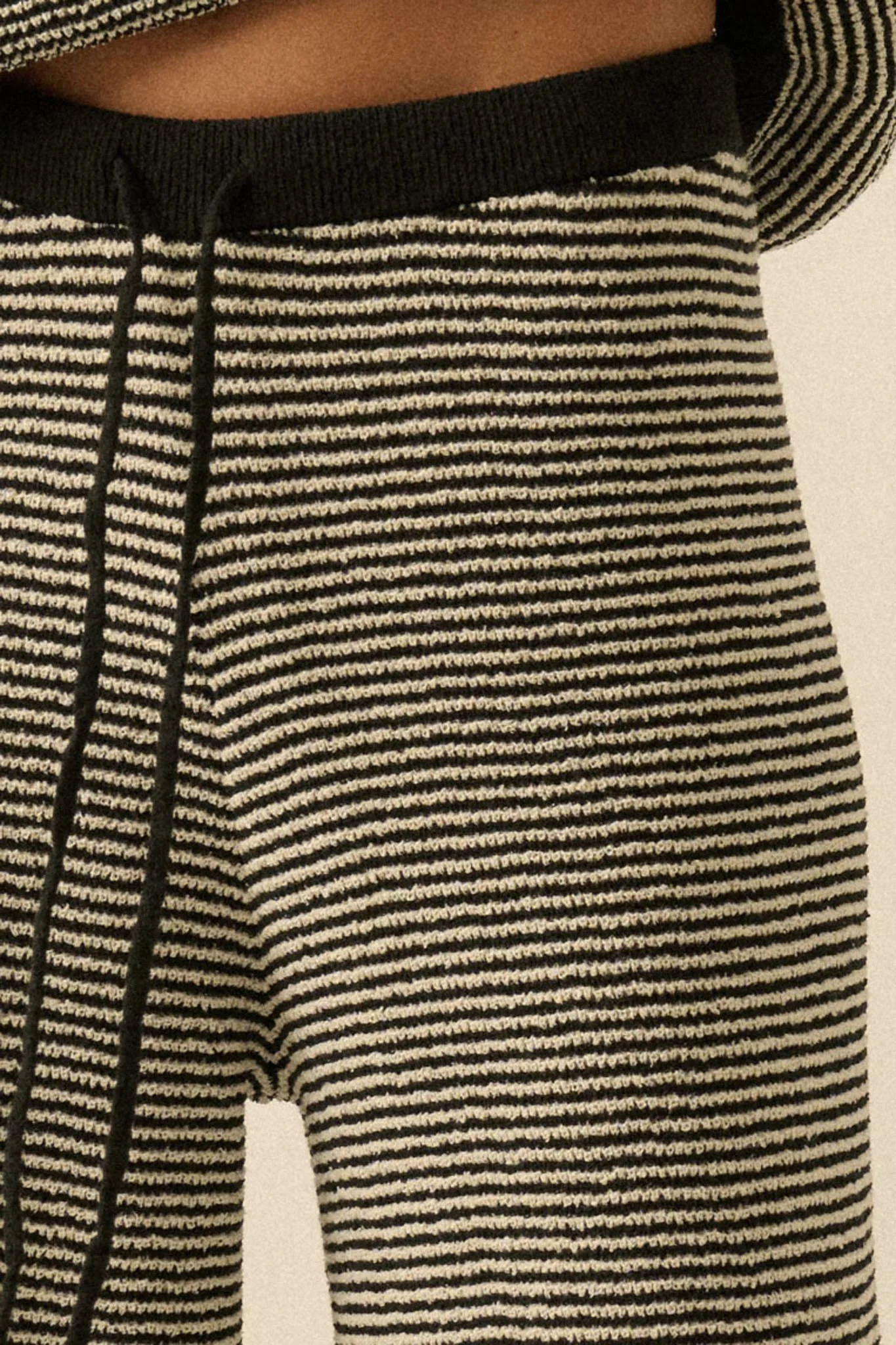 Blessed Day Striped Knit Drawstring Sweater Pants - Image 9