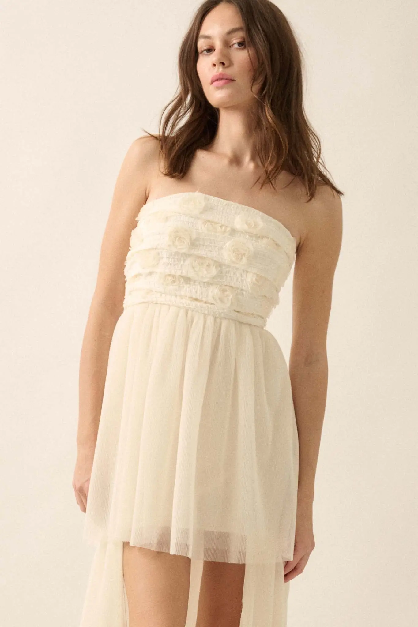 Blooming Beauty 3D Floral Lace High-Low Maxi Dress - Image 10