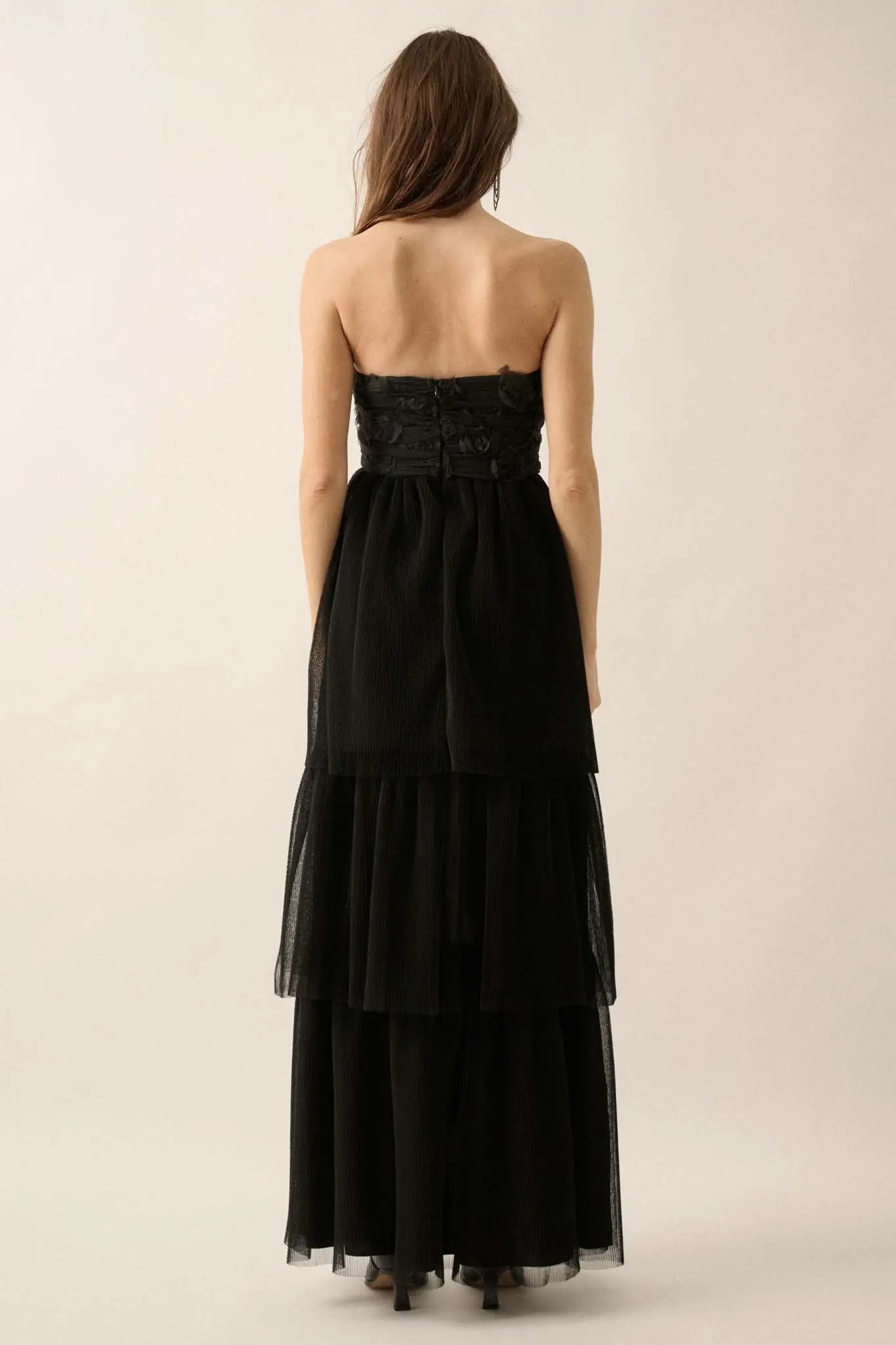 Blooming Beauty 3D Floral Lace High-Low Maxi Dress - Image 6