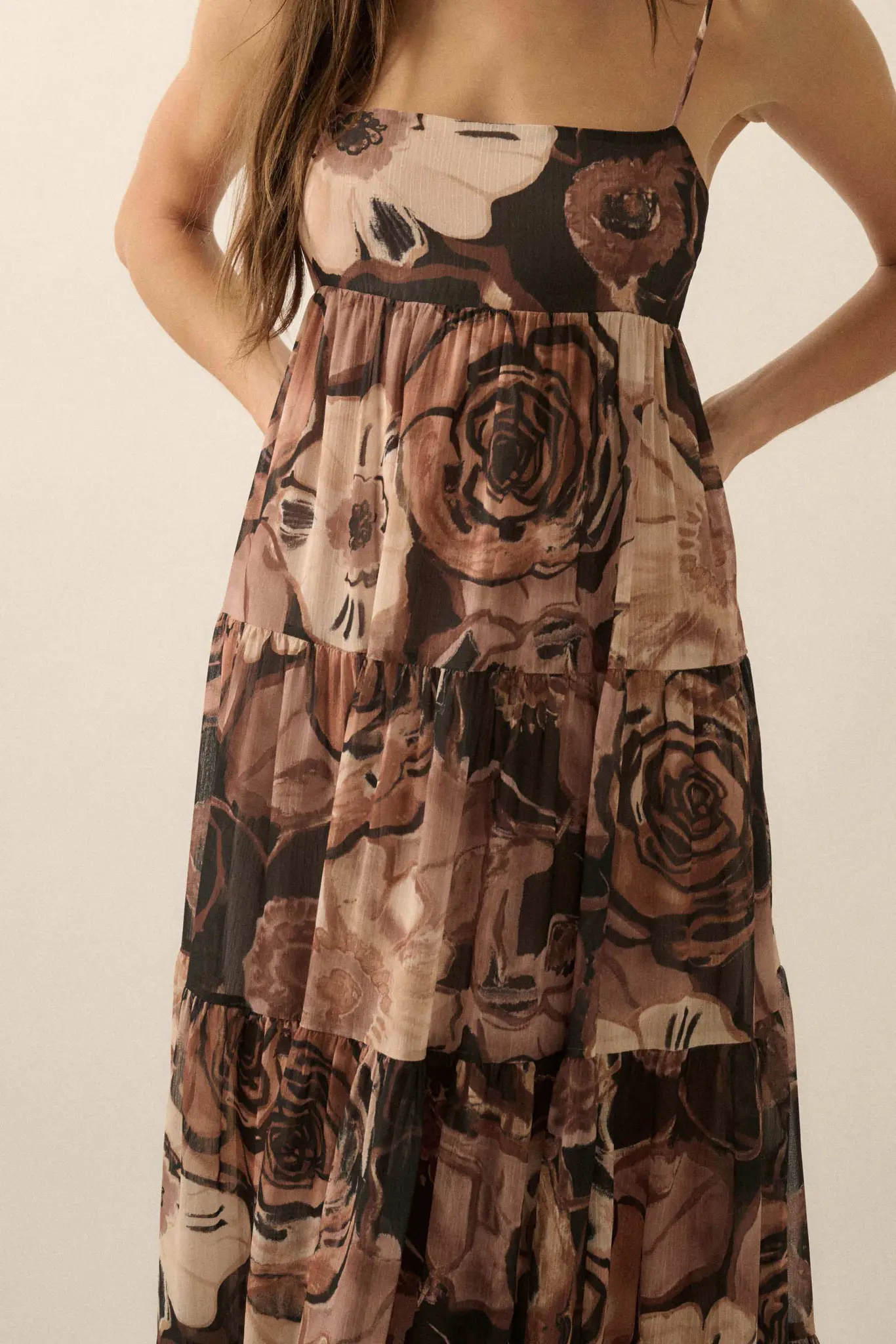 Blooming Bliss Floral Chiffon Tiered Maxi Dress - Image 11