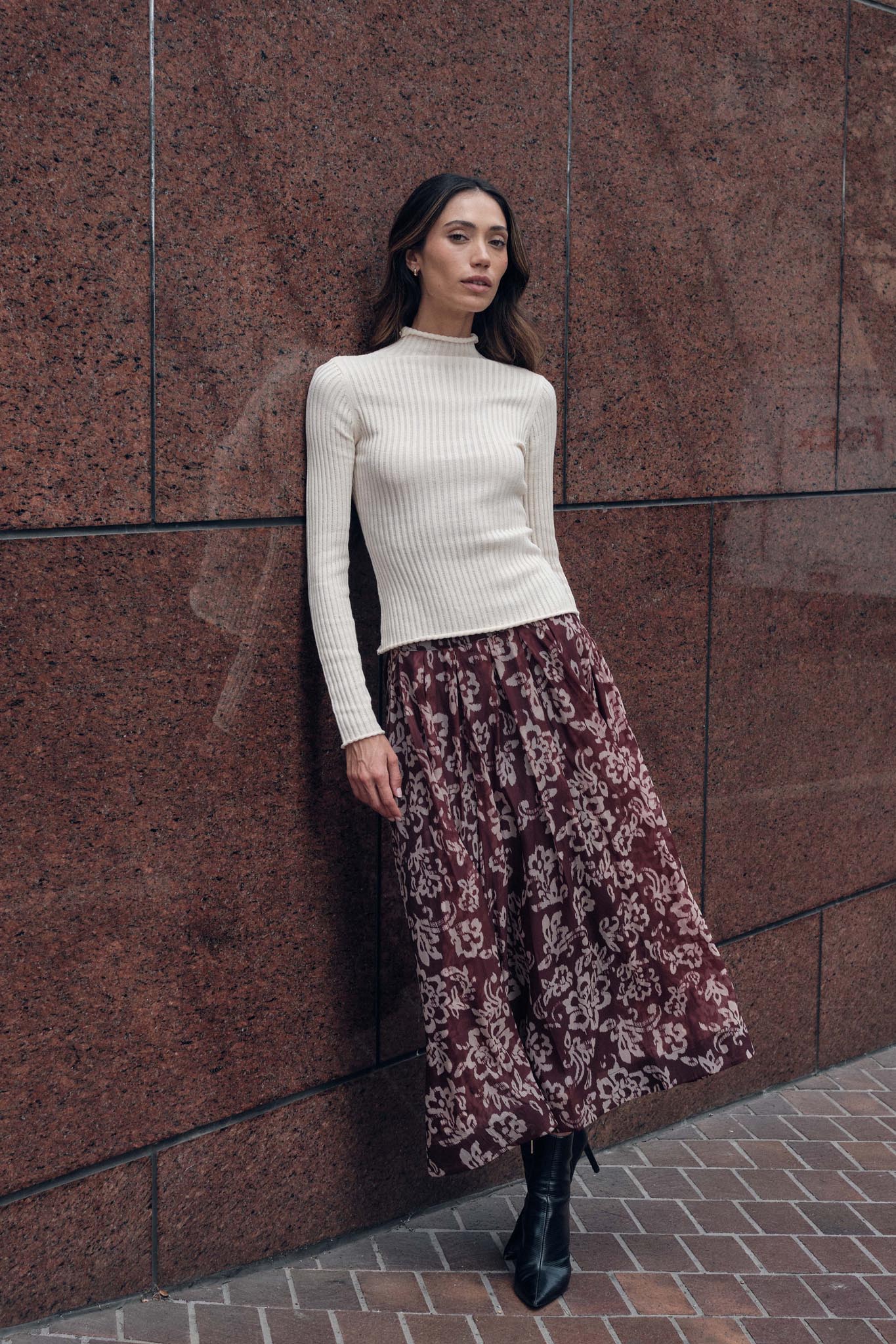 Blooming Grace Floral Organza Circle Midi Skirt - Image 7