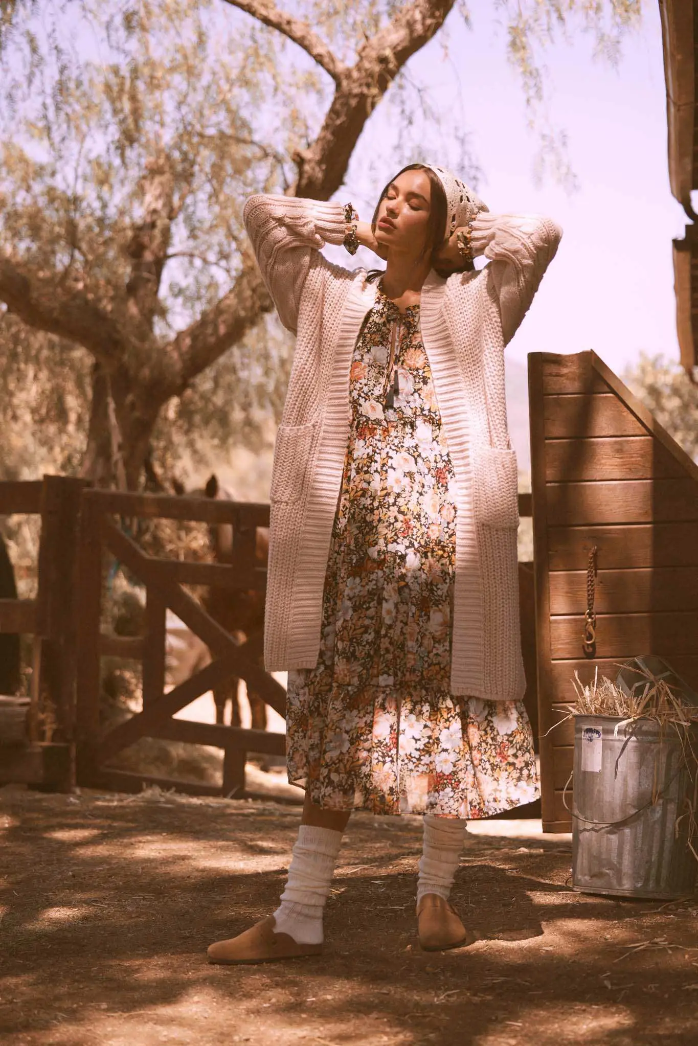 Blooming Harvest Tiered Floral Midi Prairie Dress - Image 3