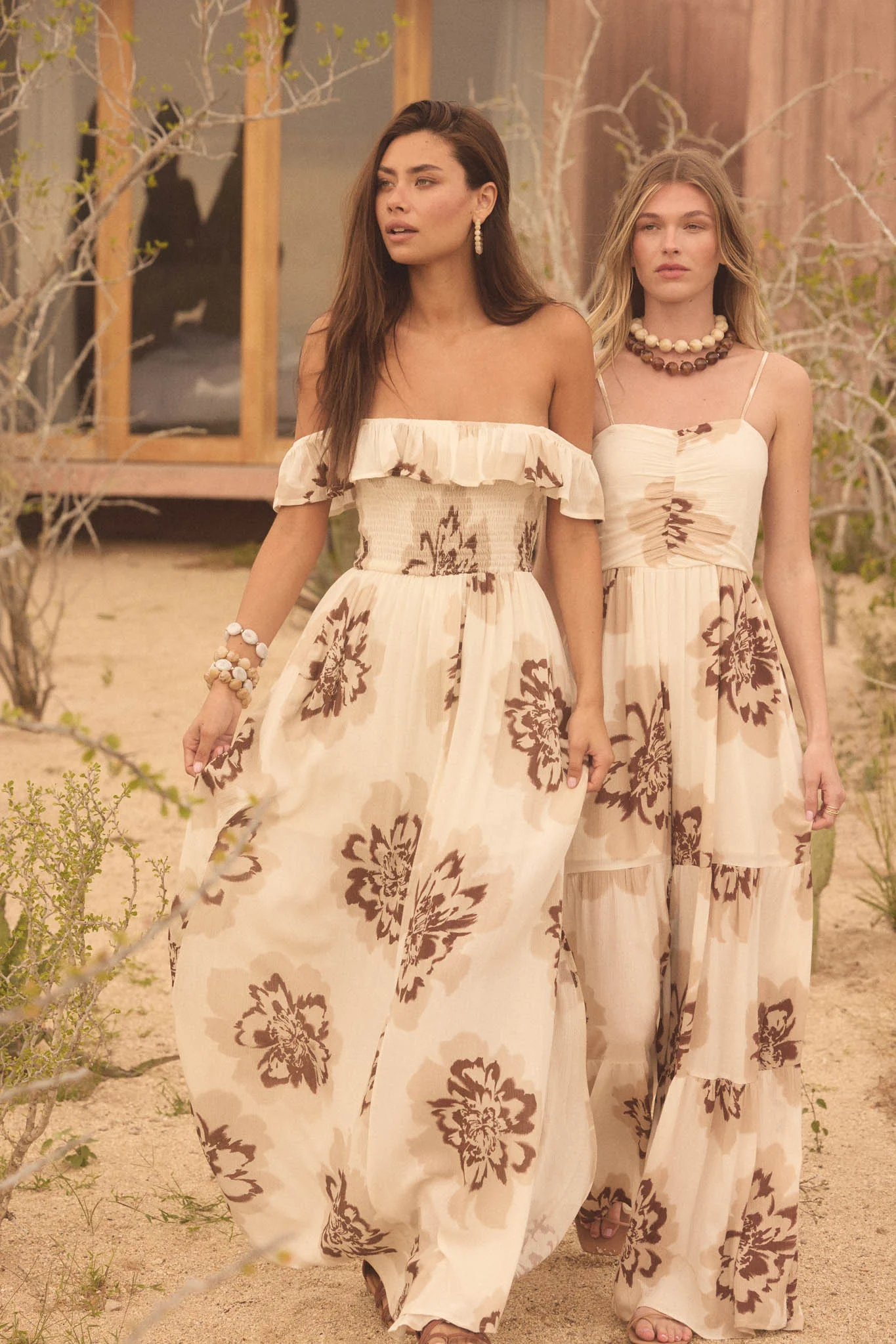 Blooming Up Floral Smocked Ruffle Maxi Dress - Image 3