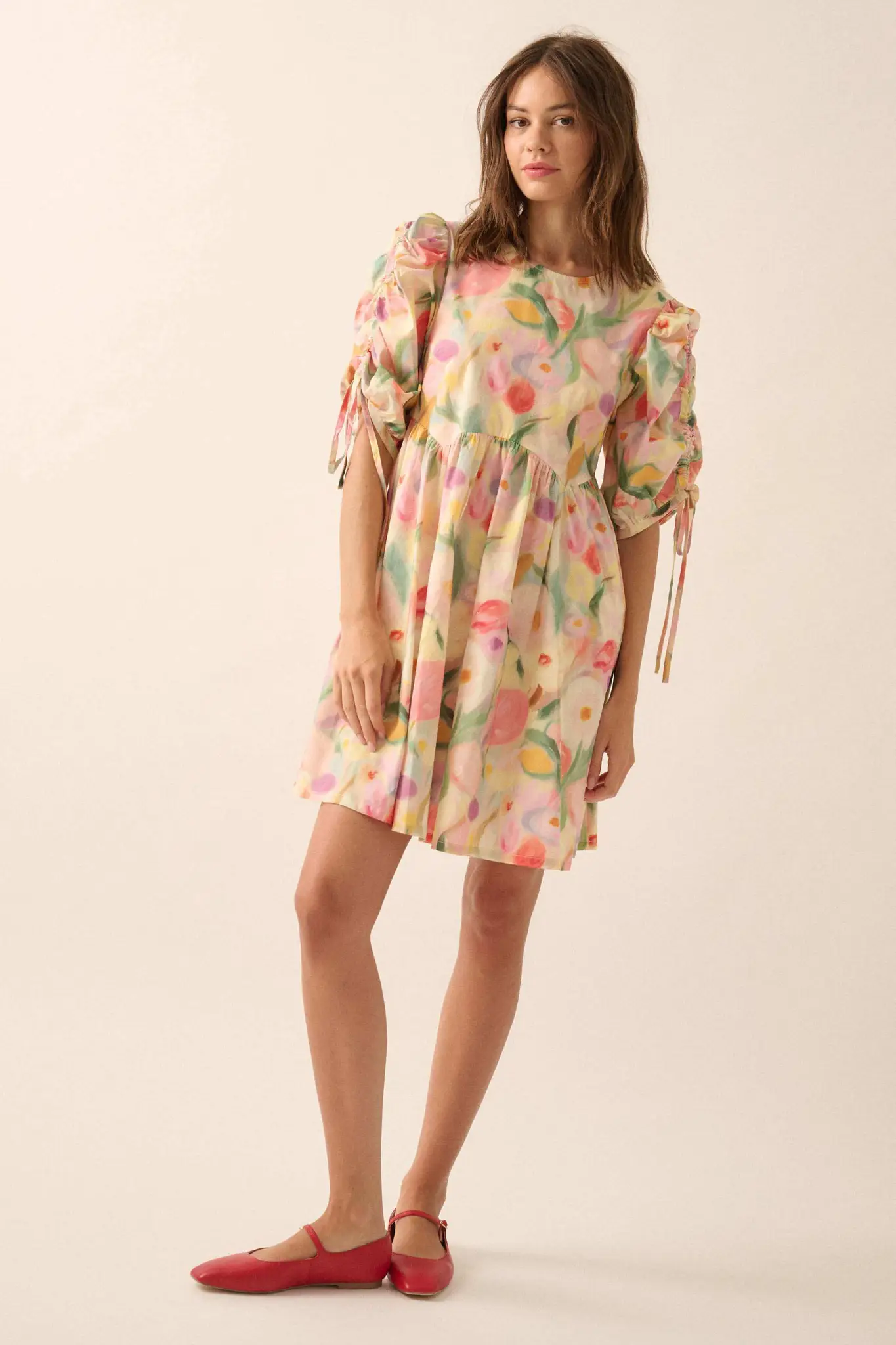 Blossom with Grace Floral Babydoll Mini Dress - Image 3
