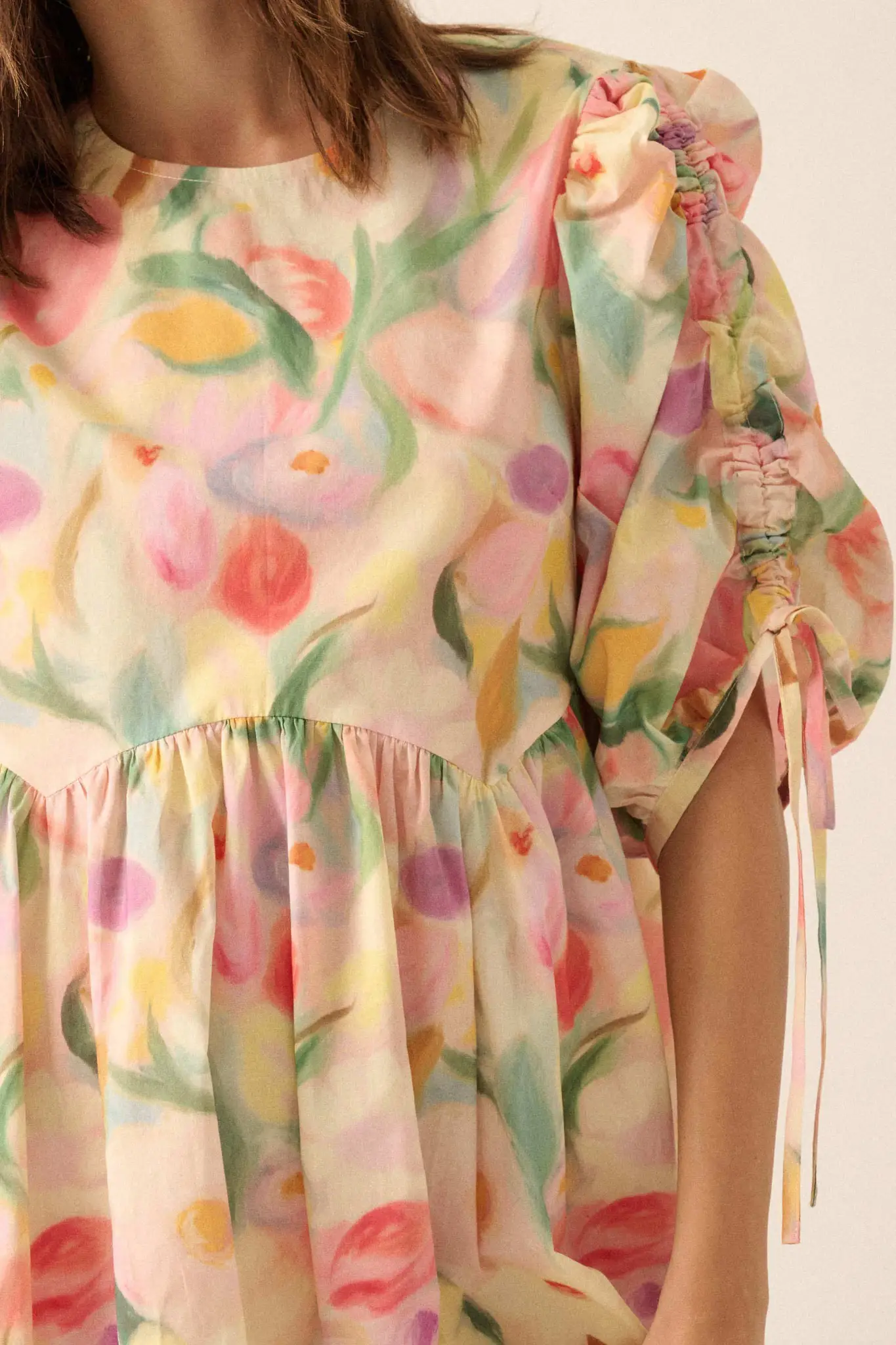 Blossom with Grace Floral Babydoll Mini Dress - Image 4