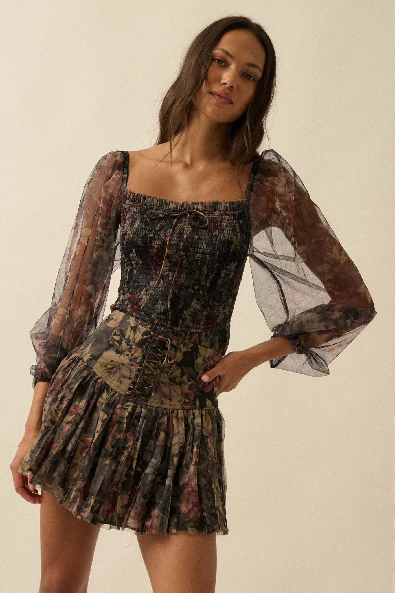Blossoming Bliss Floral Drop-Waist Mini Skort - Image 13