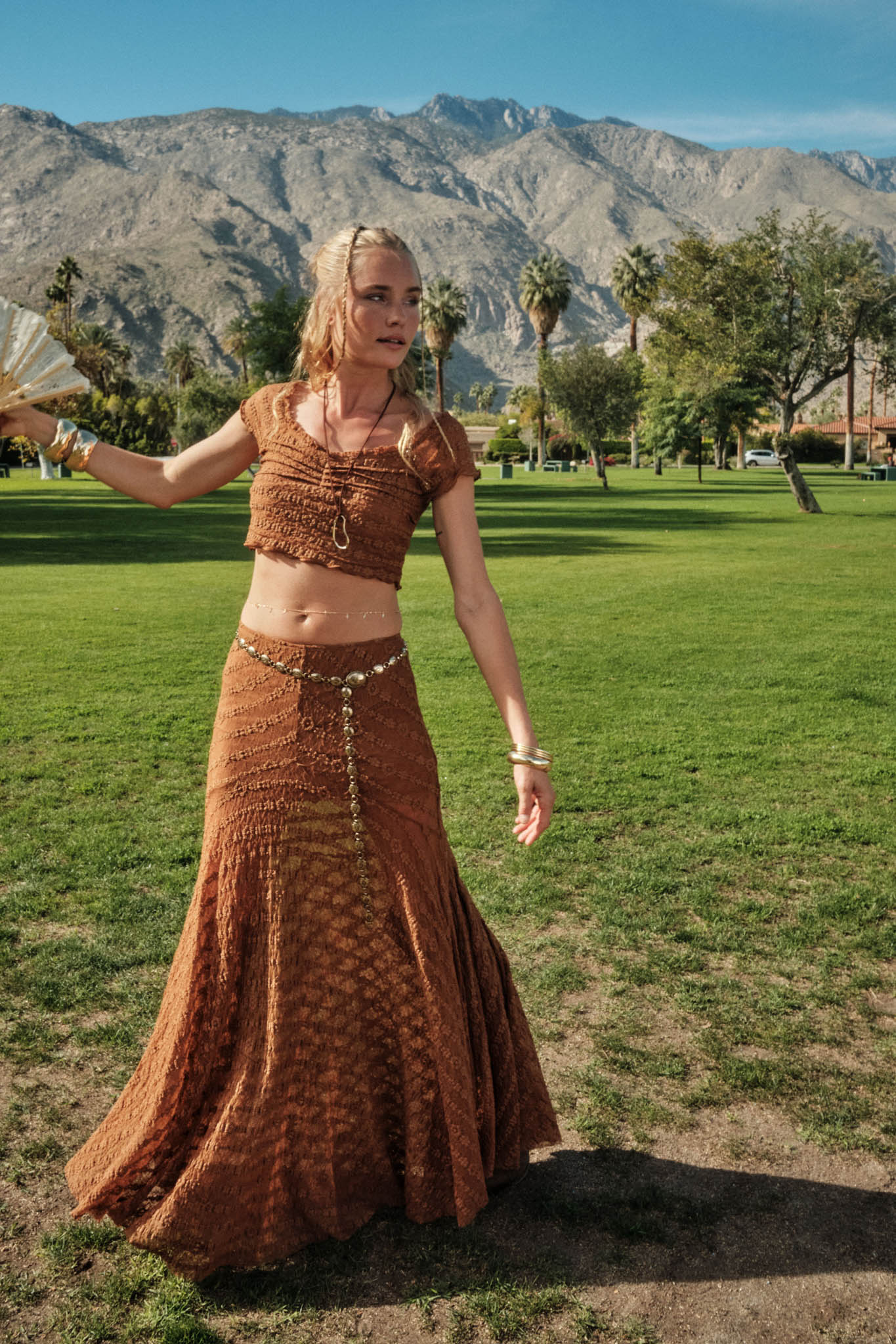 Blossoming Lace Floral Lace Drop-Waist Maxi Skirt - Image 12