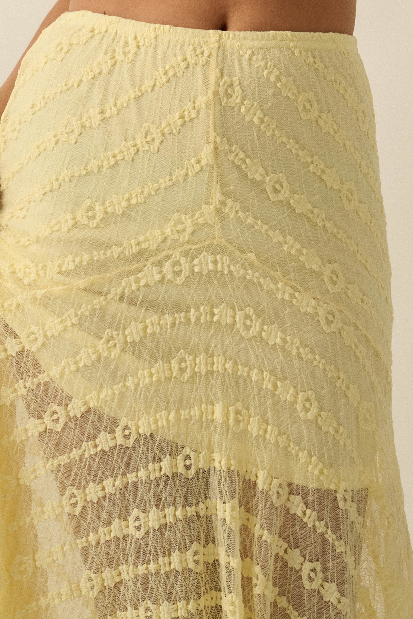 Blossoming Lace Floral Lace Drop-Waist Maxi Skirt - Image 5