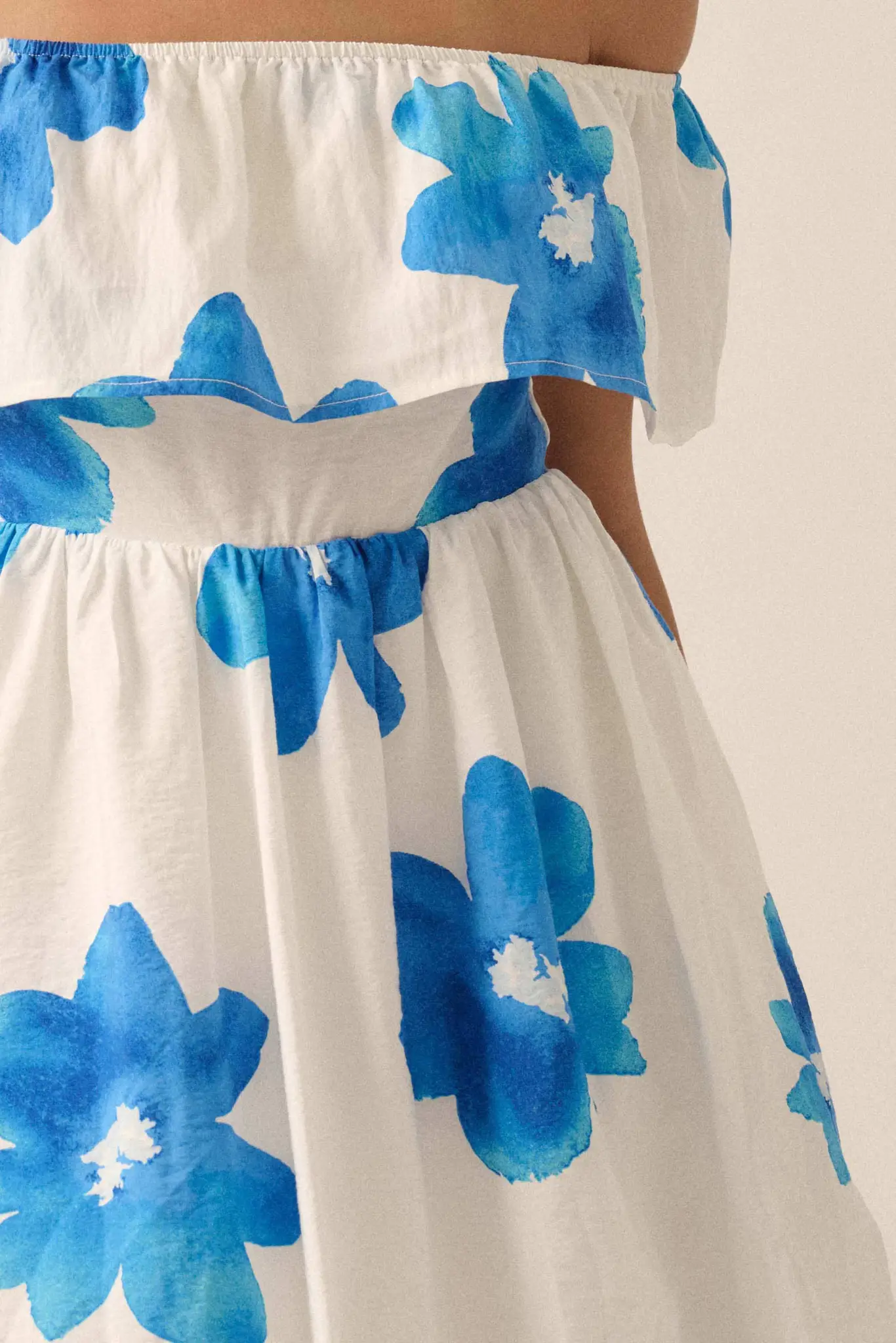 Bold Beauty Floral Off-Shoulder Flounce Mini Dress - Image 4