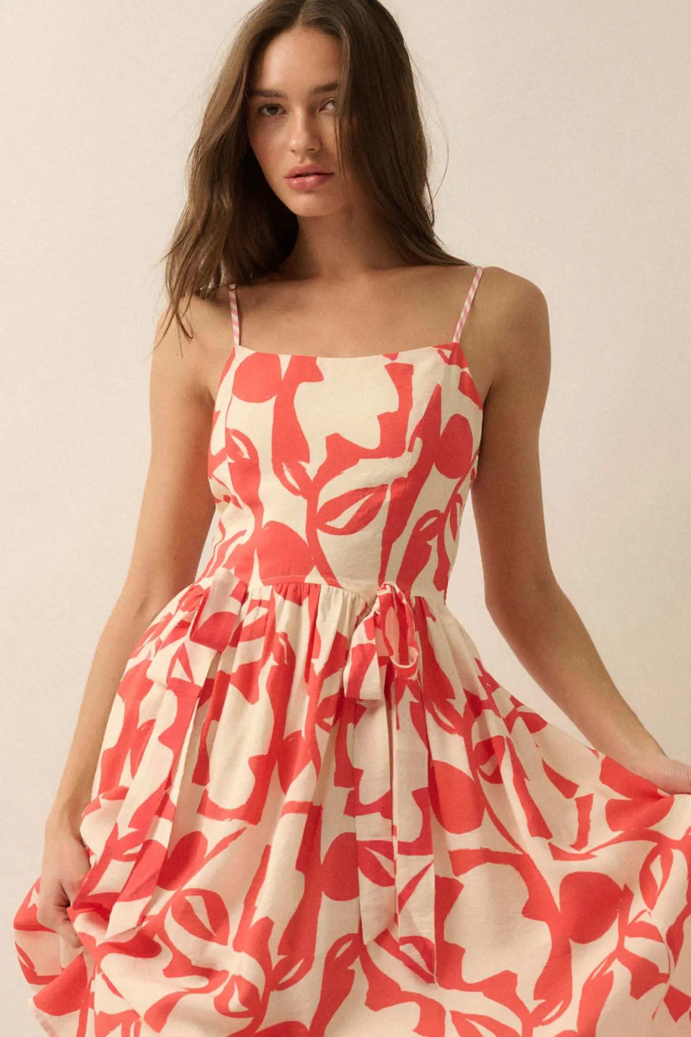 Bold Bouquet Abstract Floral Pocket Midi Dress - Image 3