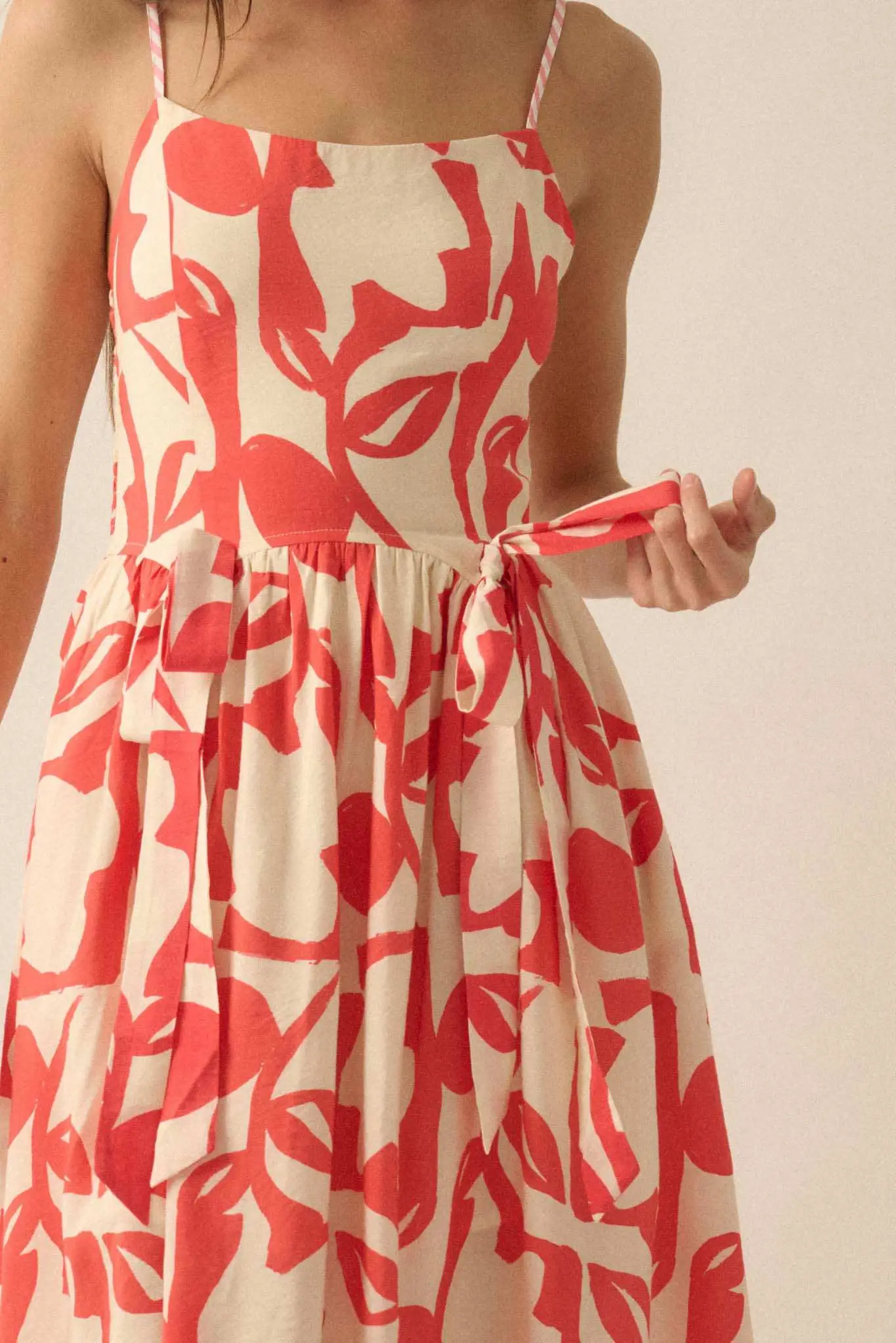 Bold Bouquet Abstract Floral Pocket Midi Dress - Image 5