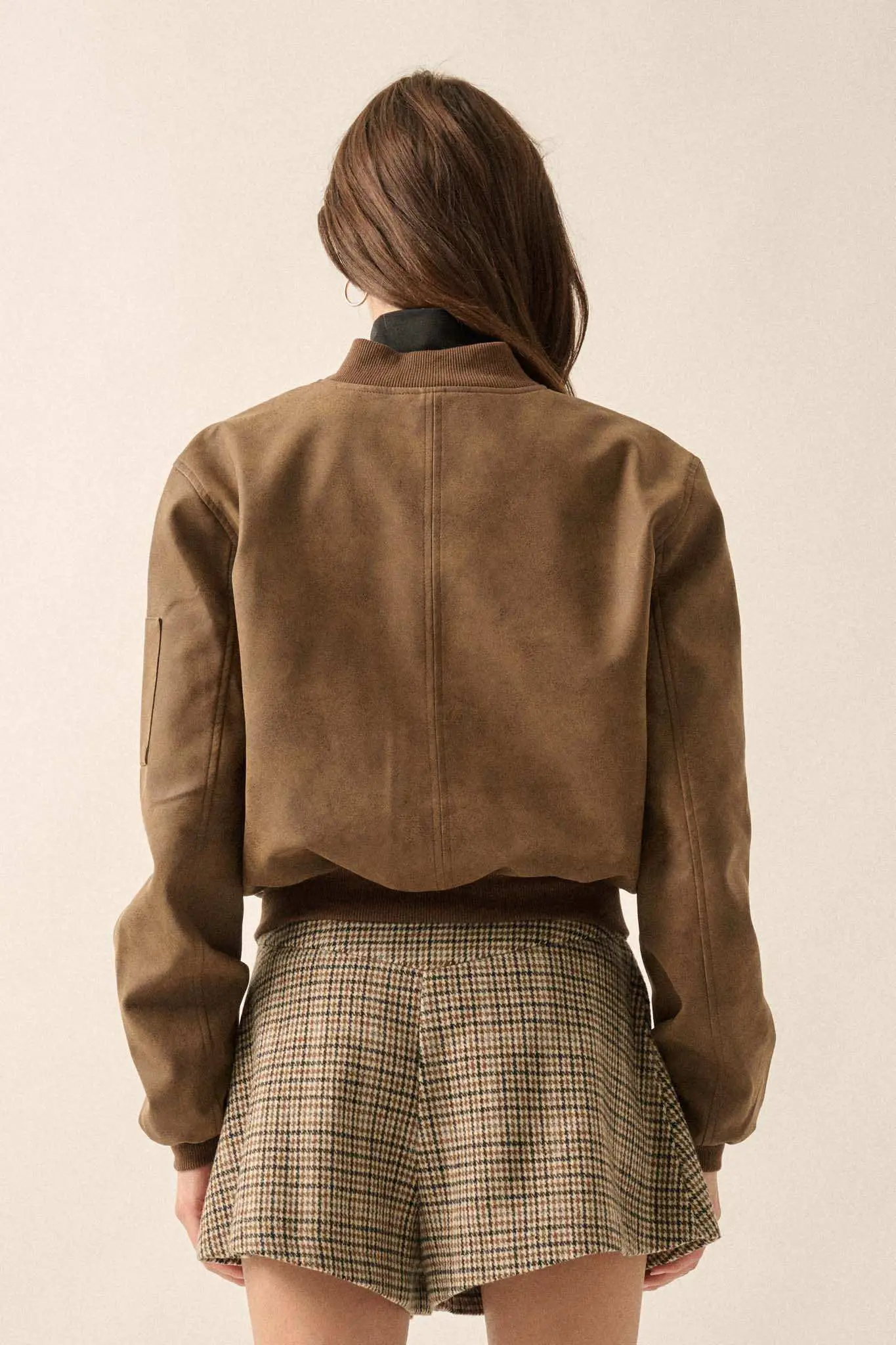 Bombs Away Vegan Leather Bomber Jacket - Image 3