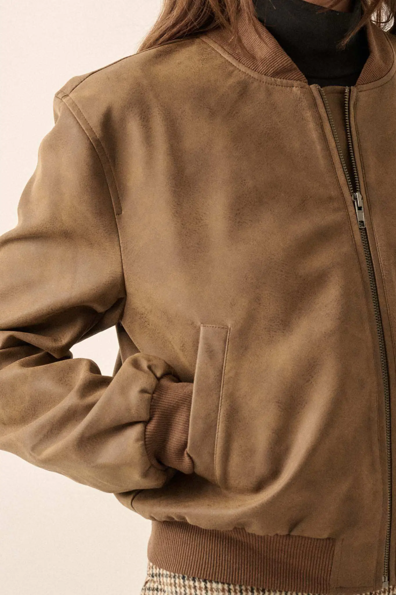 Bombs Away Vegan Leather Bomber Jacket - Image 5