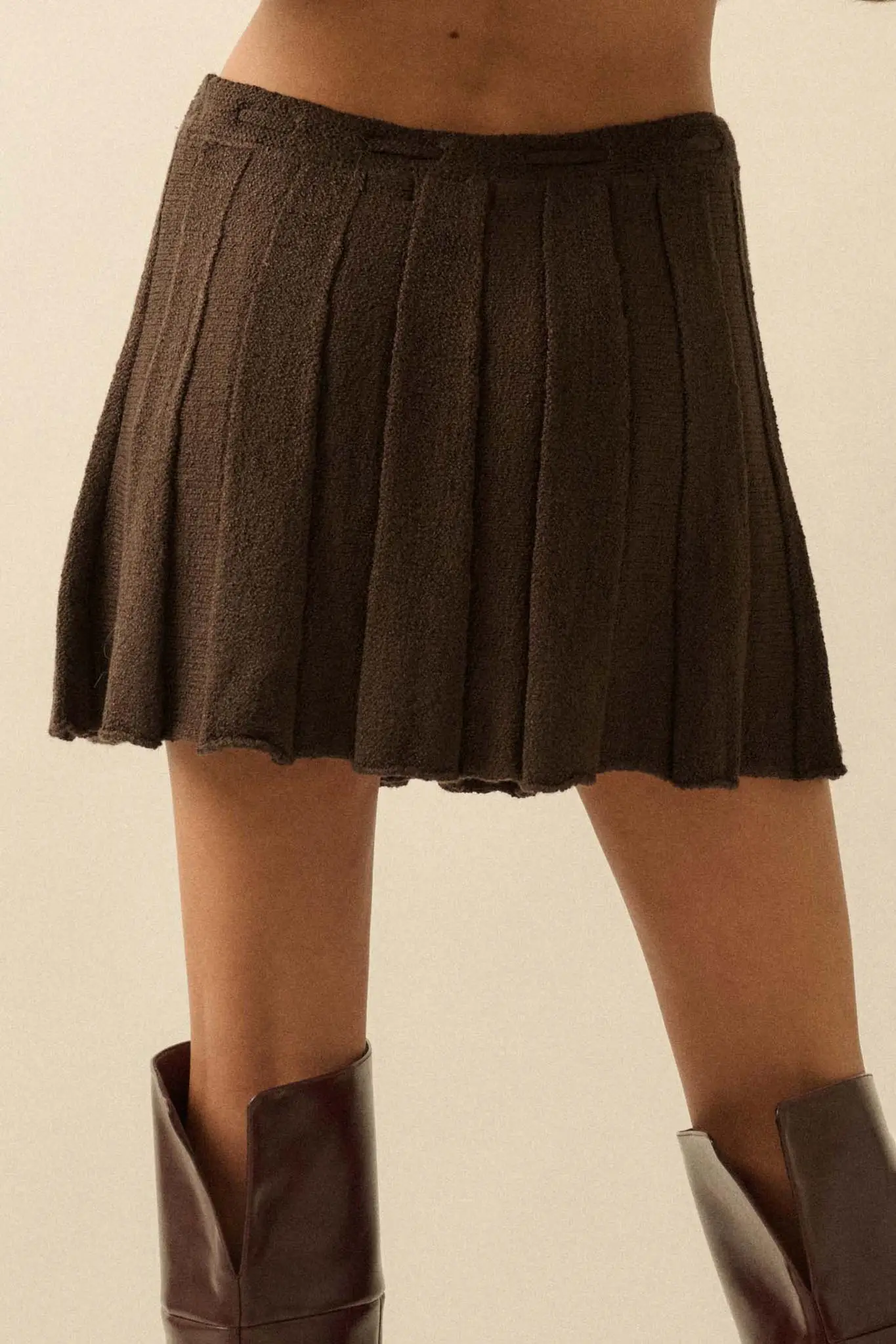 Born Ready Pleated Drawstring Sweater Skirt - Image 12